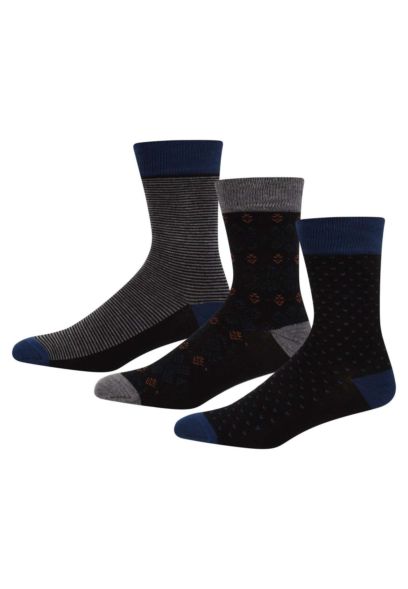 3 Pack Giftbox Socks Elwell in Charcoal Marl Socken Lee