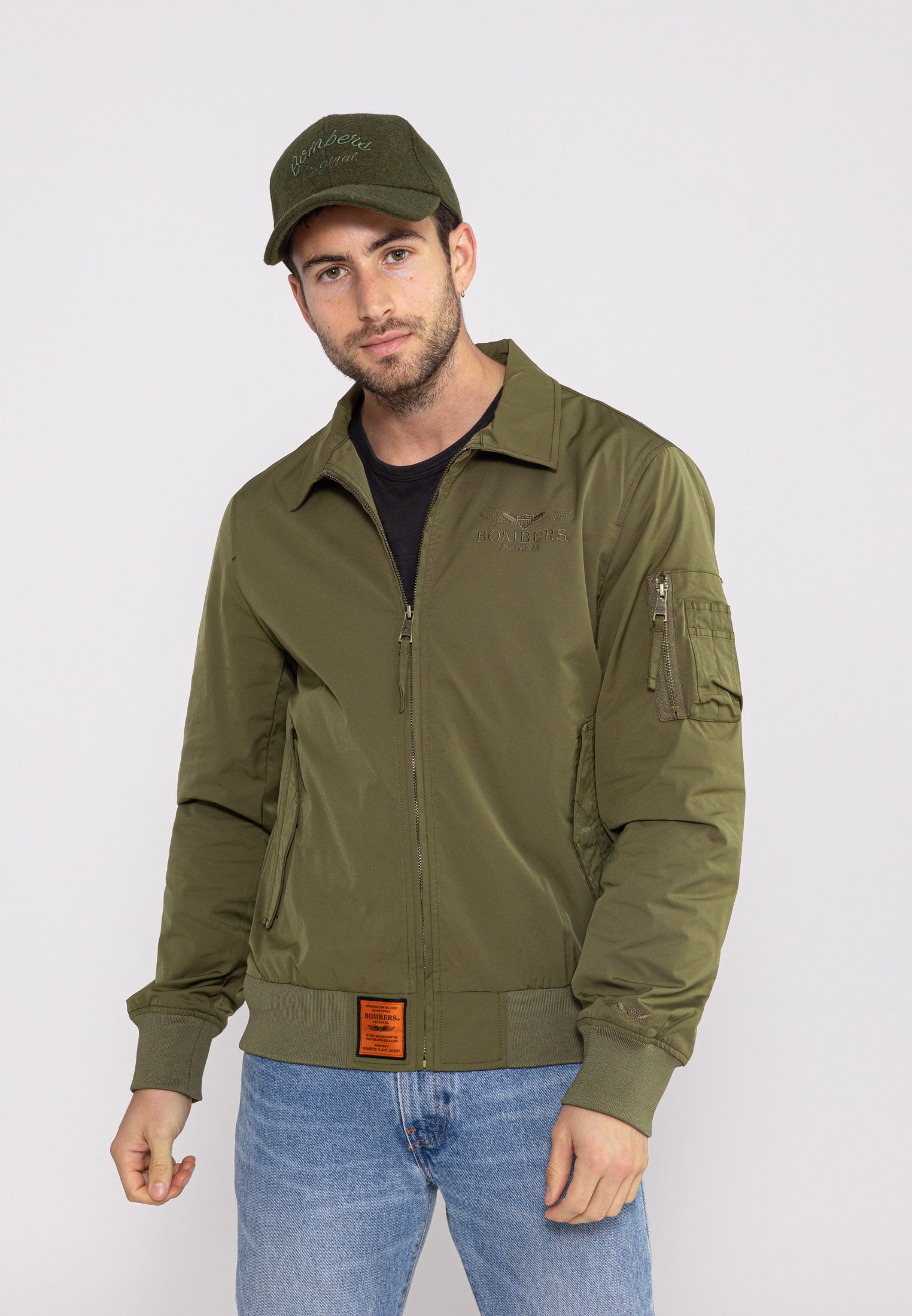 Hawk M Bomberjacke in Kaki Jacken Bombers Original