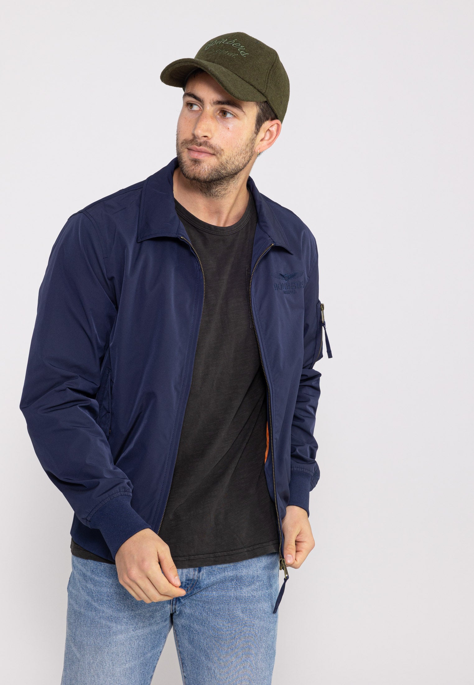 Hawk M Bomberjacke in Navy Jacken Bombers Original