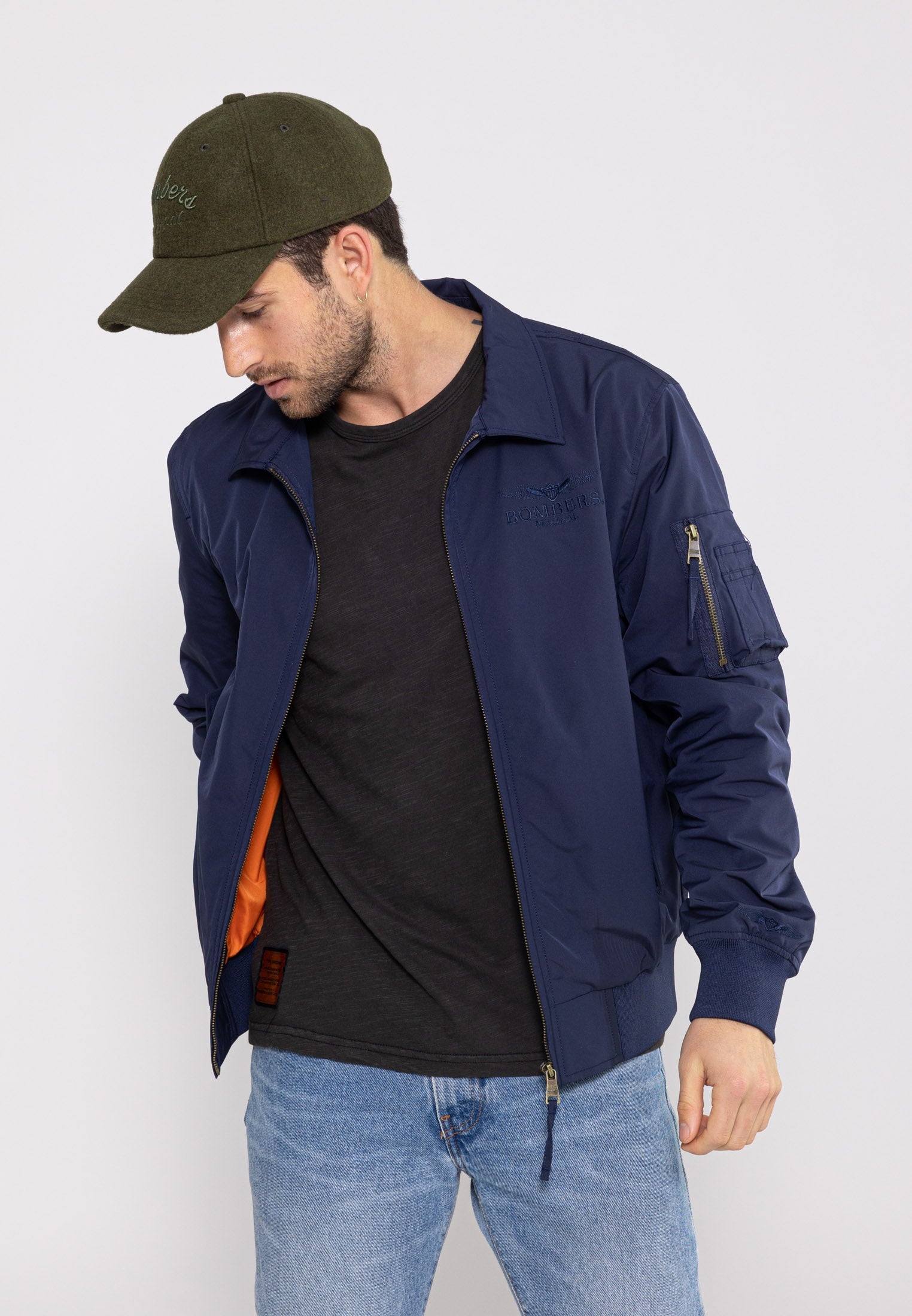 Hawk M Bomberjacke in Navy Jacken Bombers Original