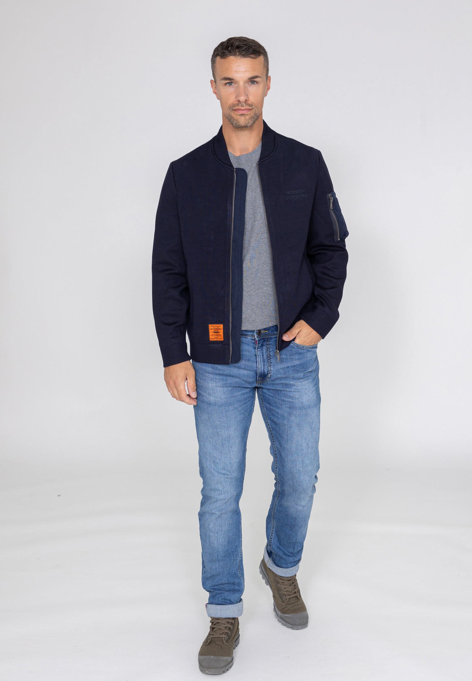 Hays M Bomberjacke in Navy Jacken Bombers Original