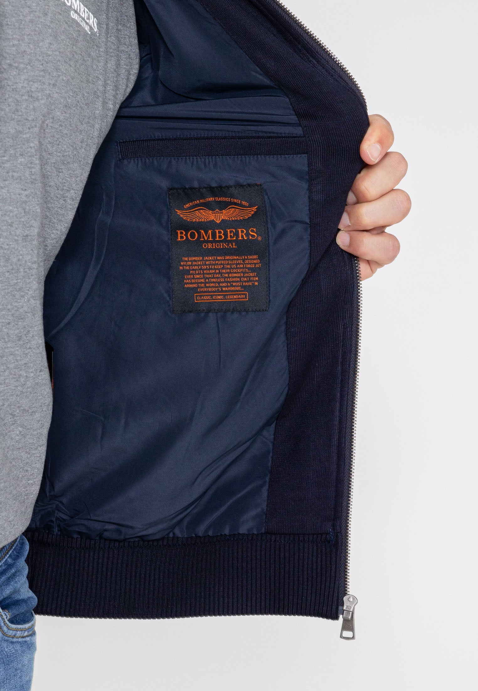 Hays M Bomberjacke in Navy Jacken Bombers Original