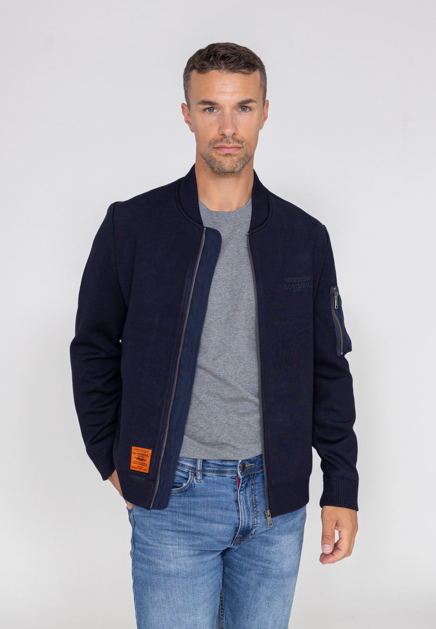 Hays M Bomberjacke in Navy Jacken Bombers Original
