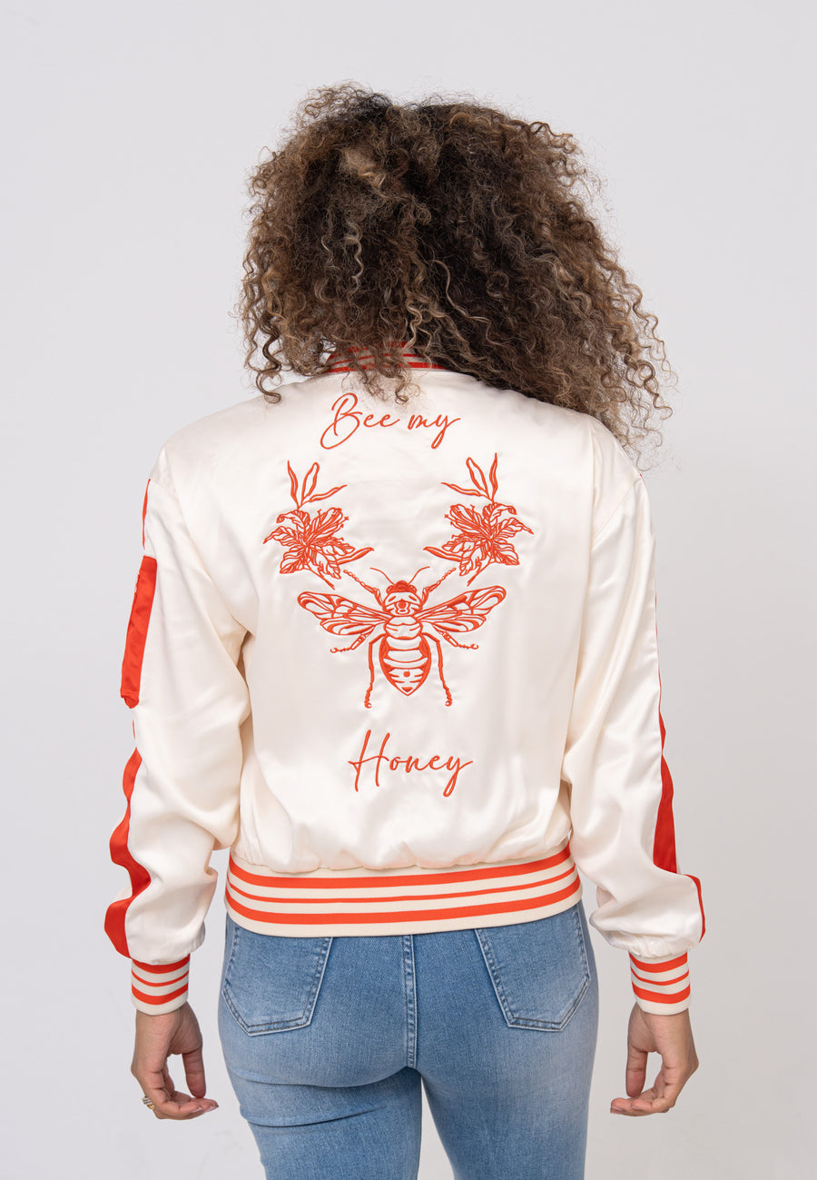 Honey W Bomberjacke in White Jacken Bombers Original
