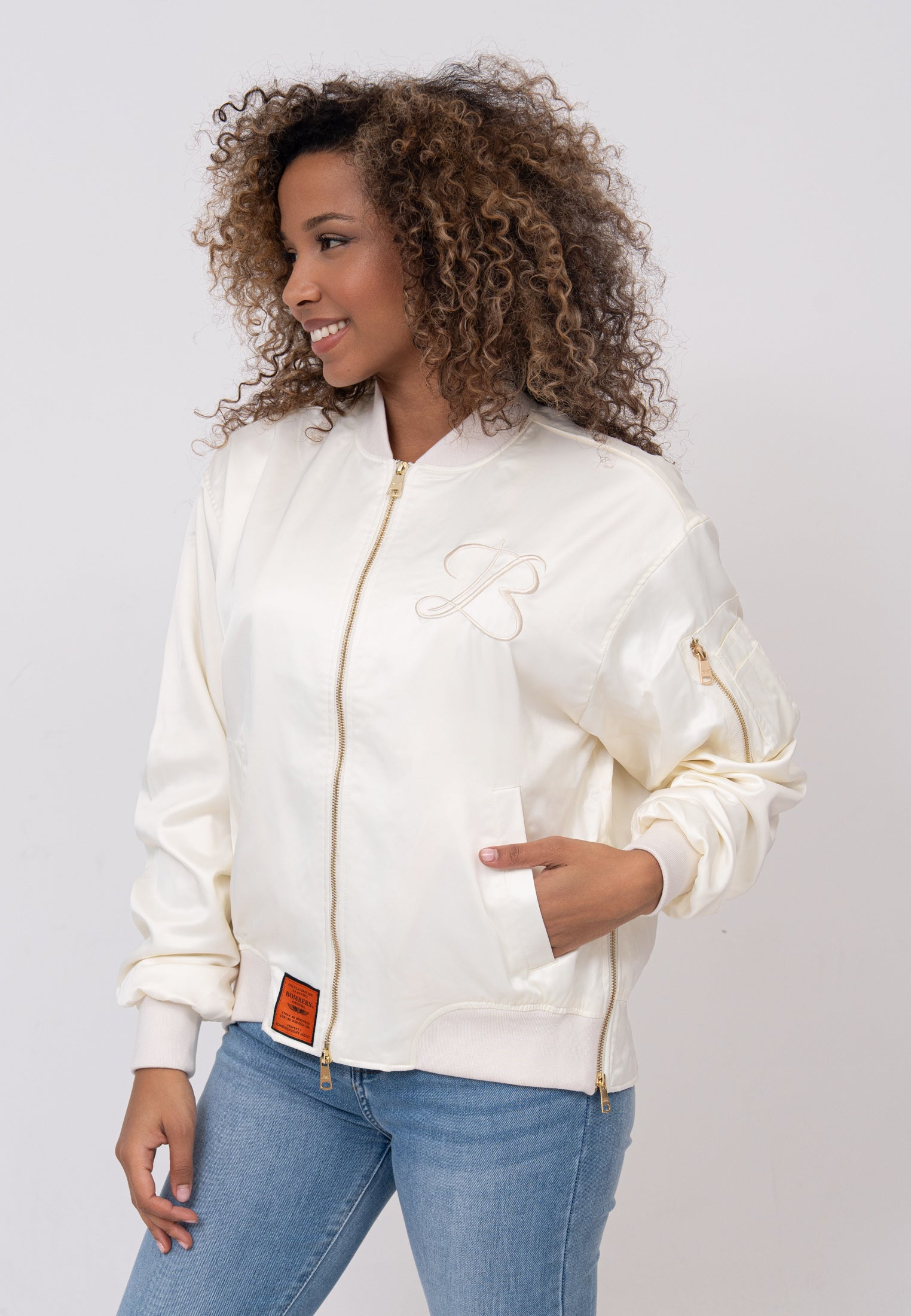 Kansas W Bomberjacke in Cream Jacken Bombers Original