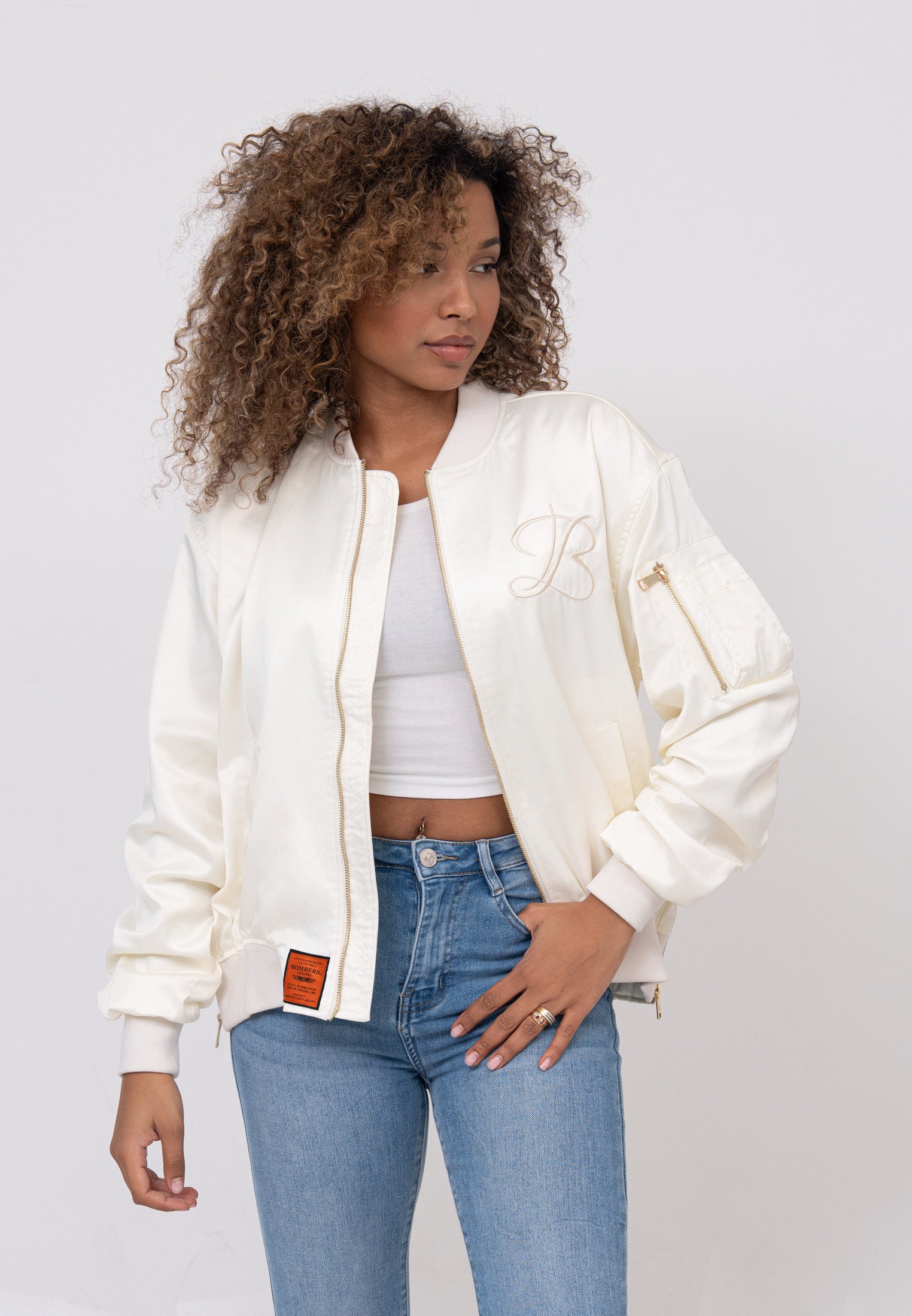 Kansas W Bomberjacke in Cream Jacken Bombers Original