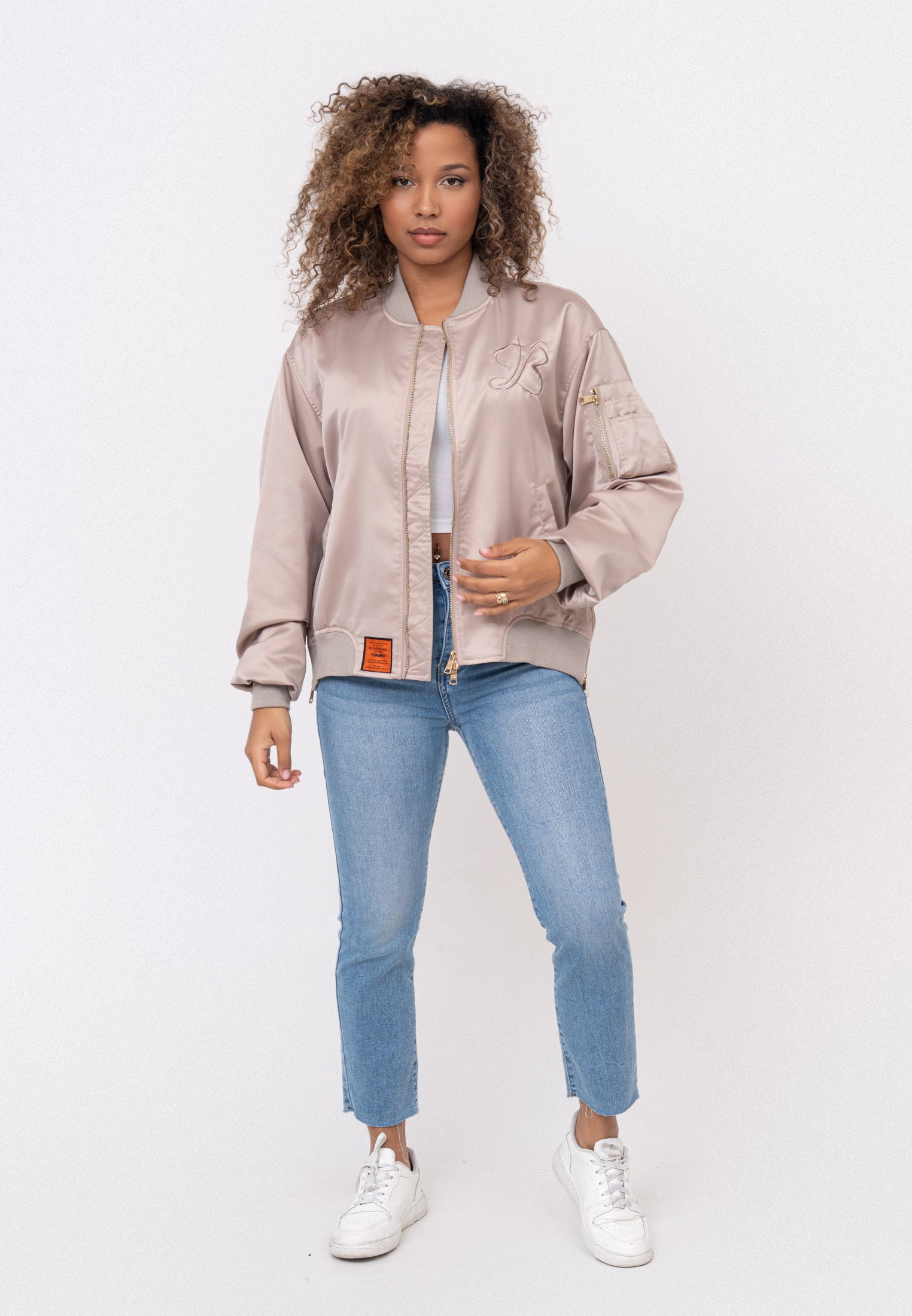 Kansas W Bomberjacke in Taupe Jacken Bombers Original