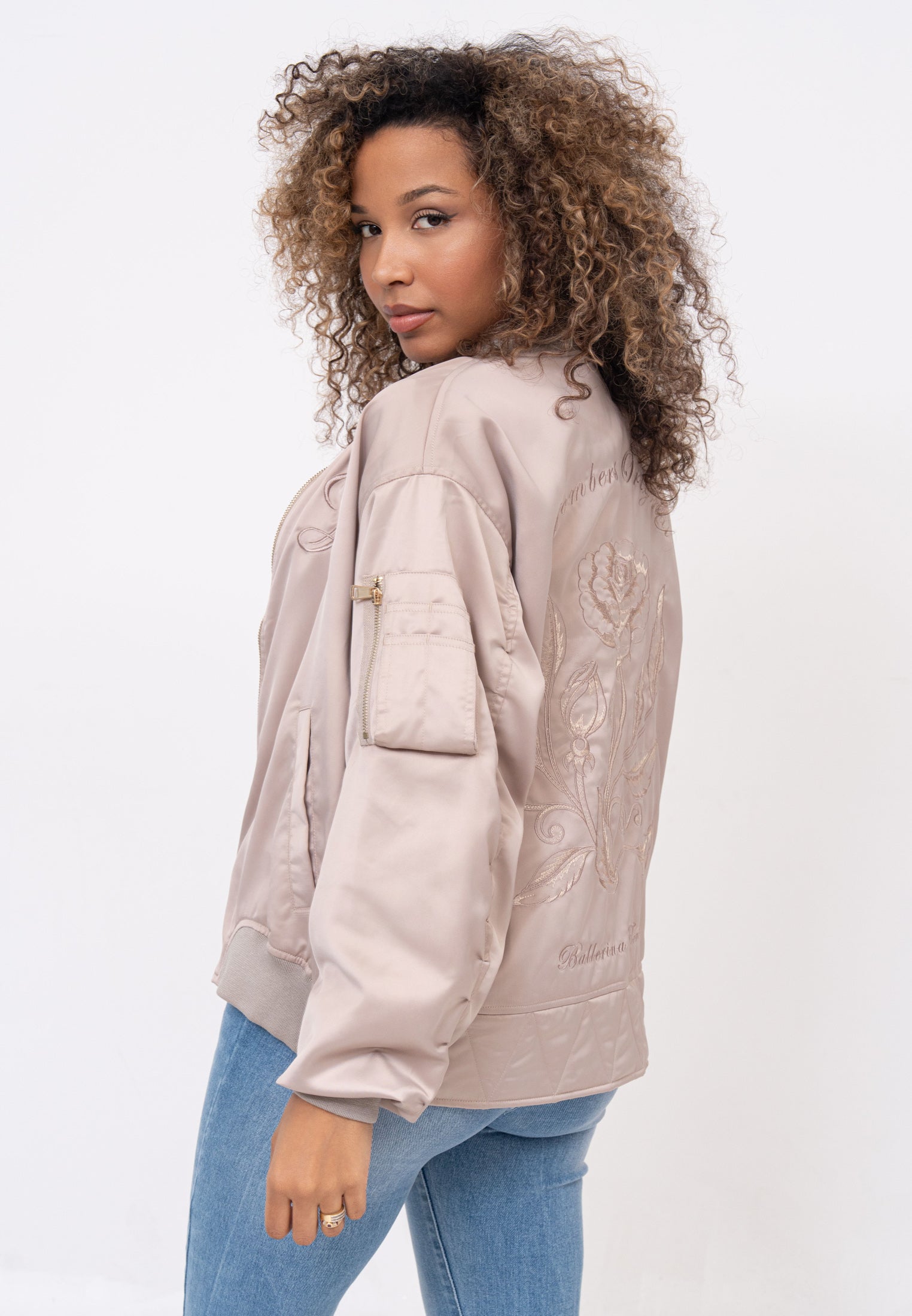 Kansas W Bomberjacke in Taupe Jacken Bombers Original