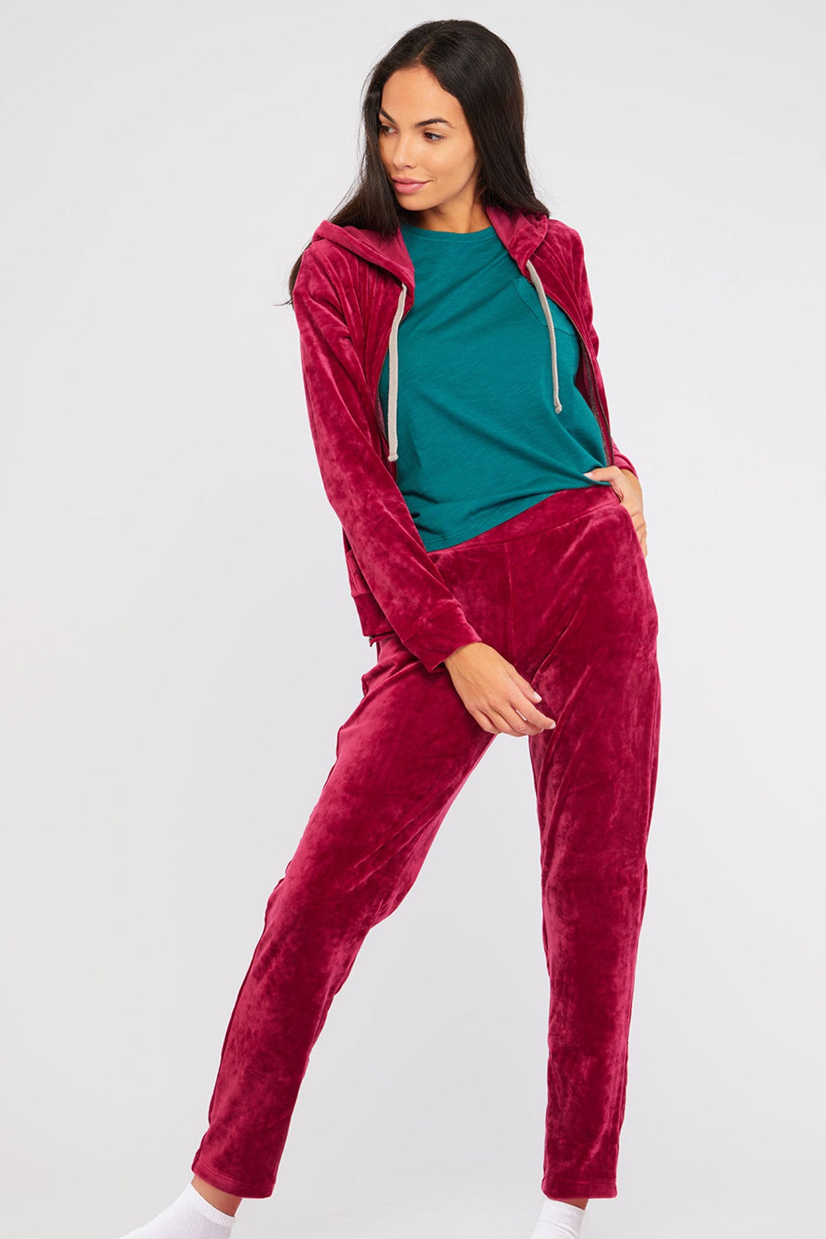 KEENAN-SEALAKE Jogginghose in Cassis Hosen Banana Moon