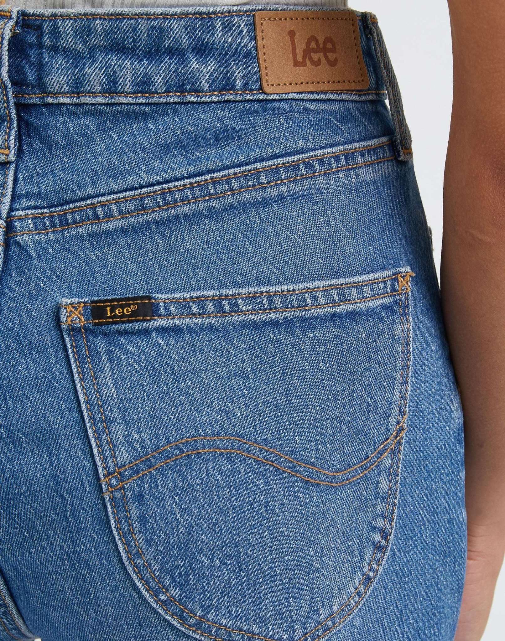Carol in Worn Iris Jeans Lee