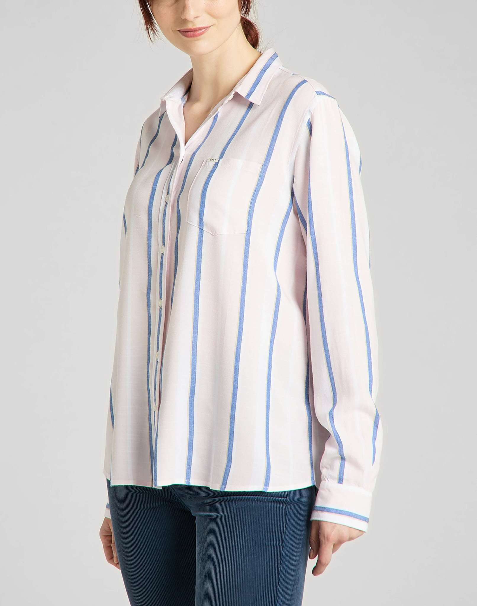 One Pocket Shirt in Pale Lilac Blusen Lee