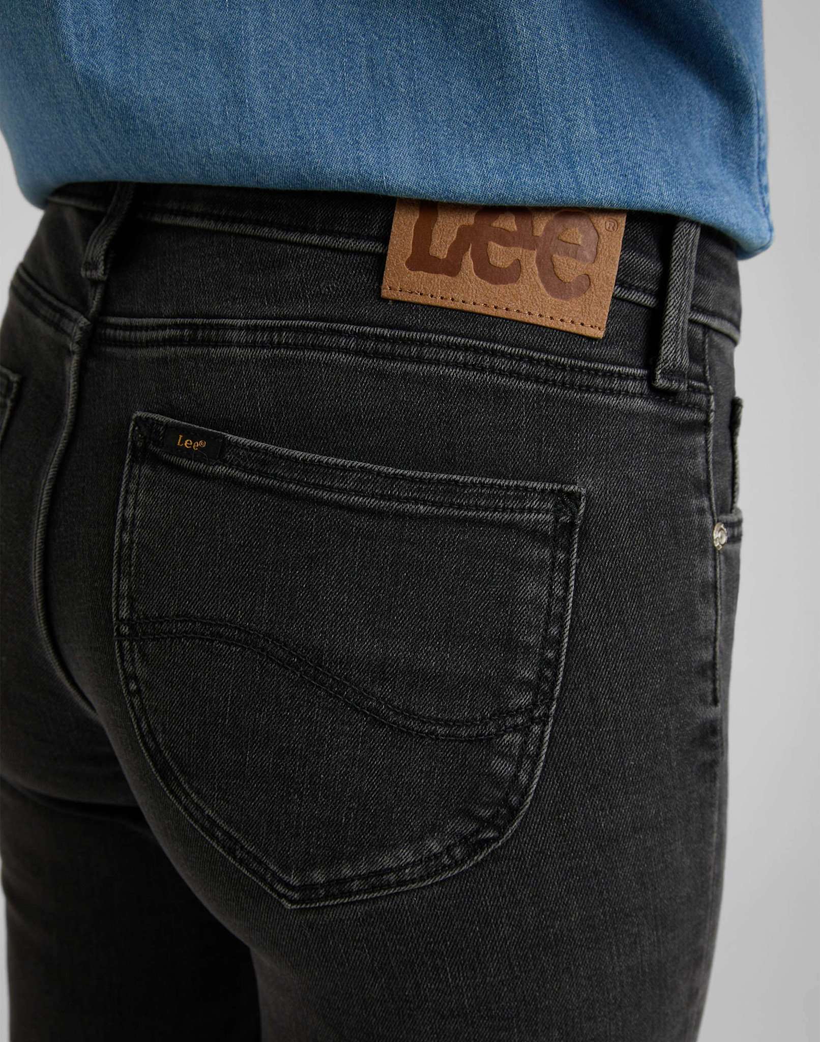 Scarlett in Black Mid Stone Jeans Lee