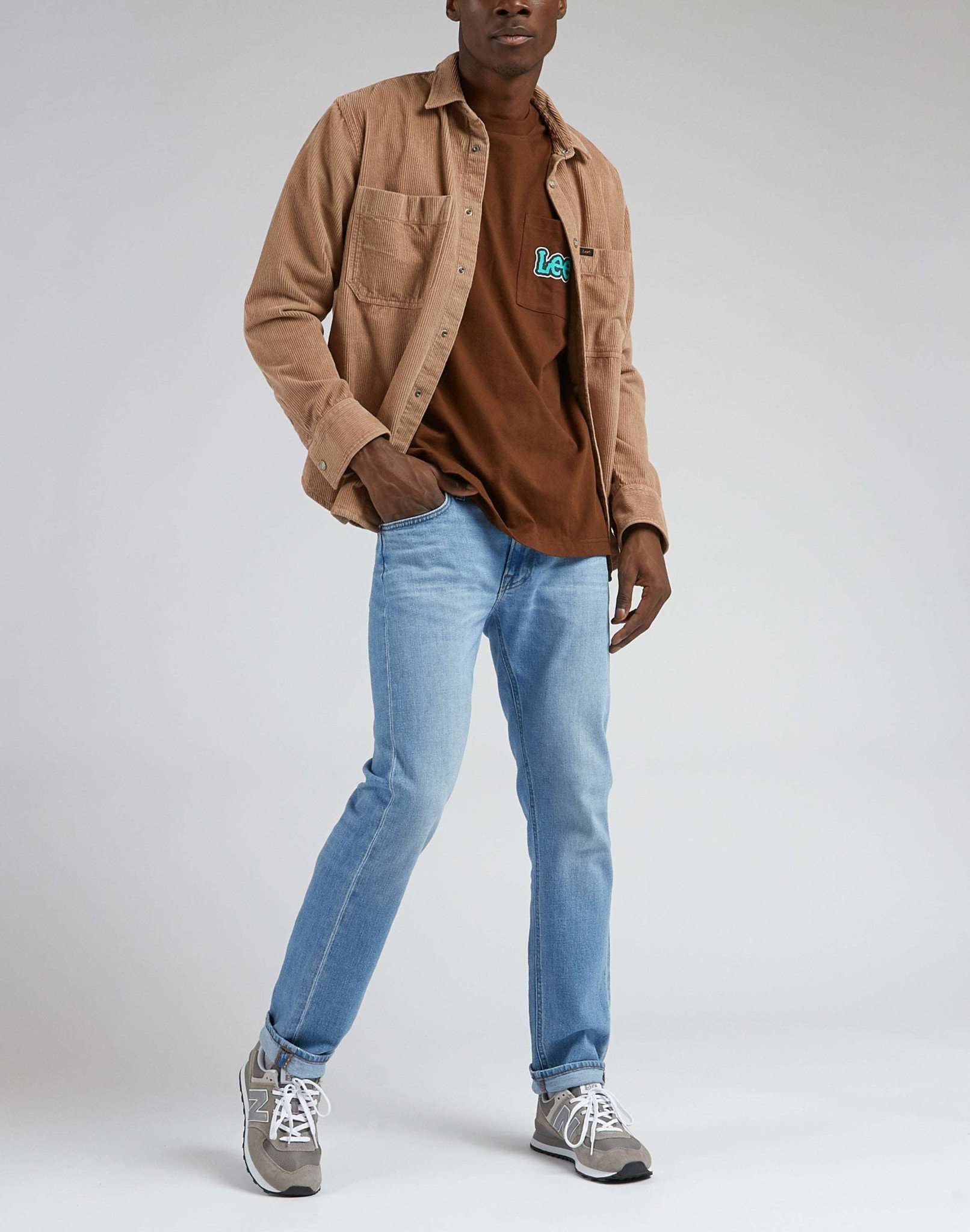 Kurzarm Loose Tee in Light Umber T-Shirts Lee