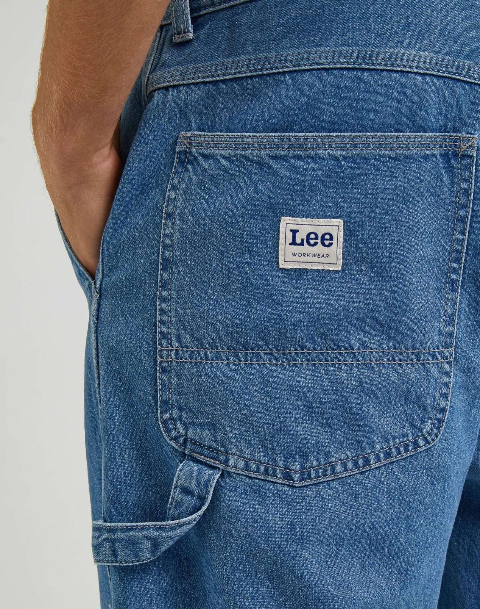 Carpenter in Blue Lines Mid Jeans Lee