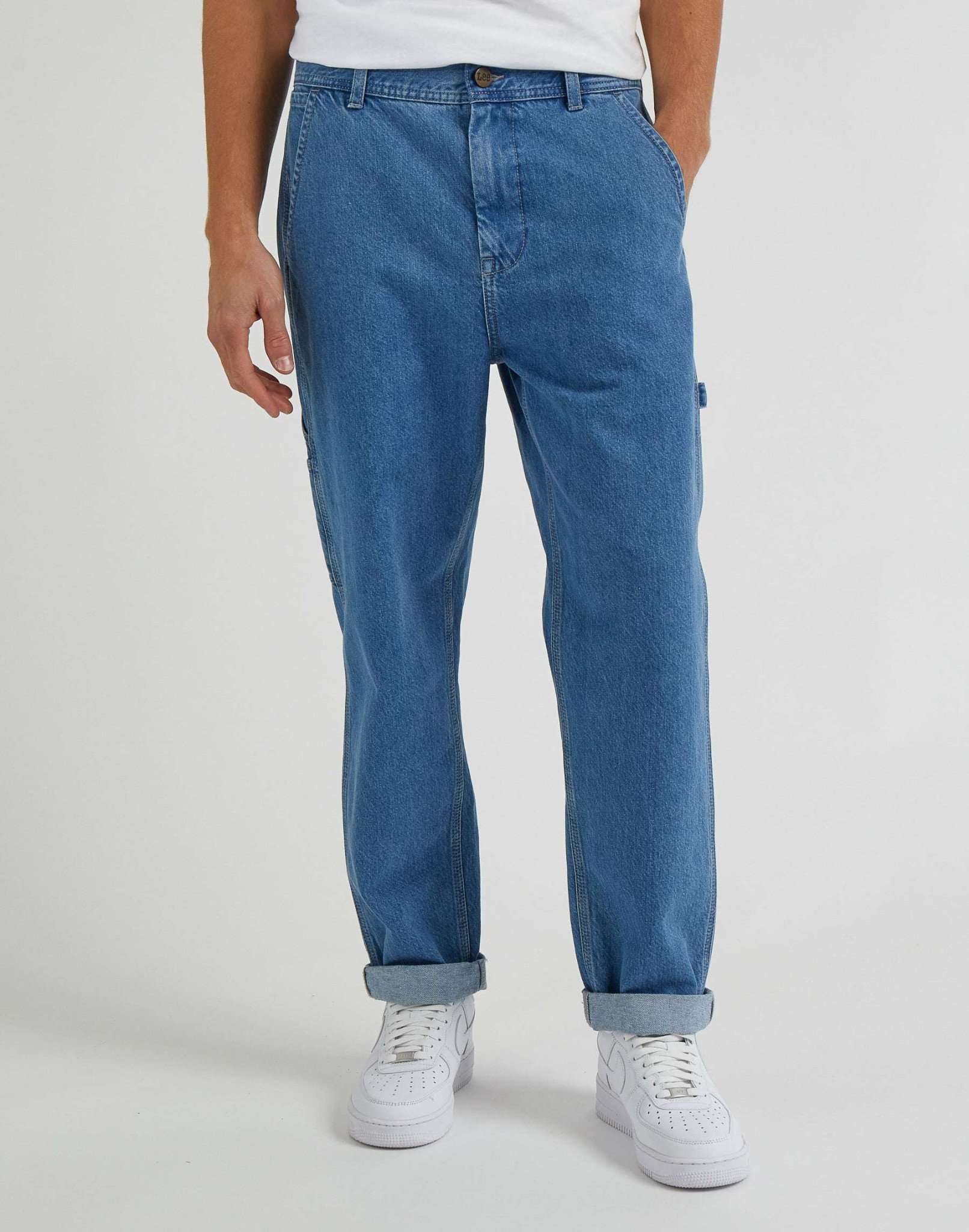 Carpenter in Blue Lines Mid Jeans Lee