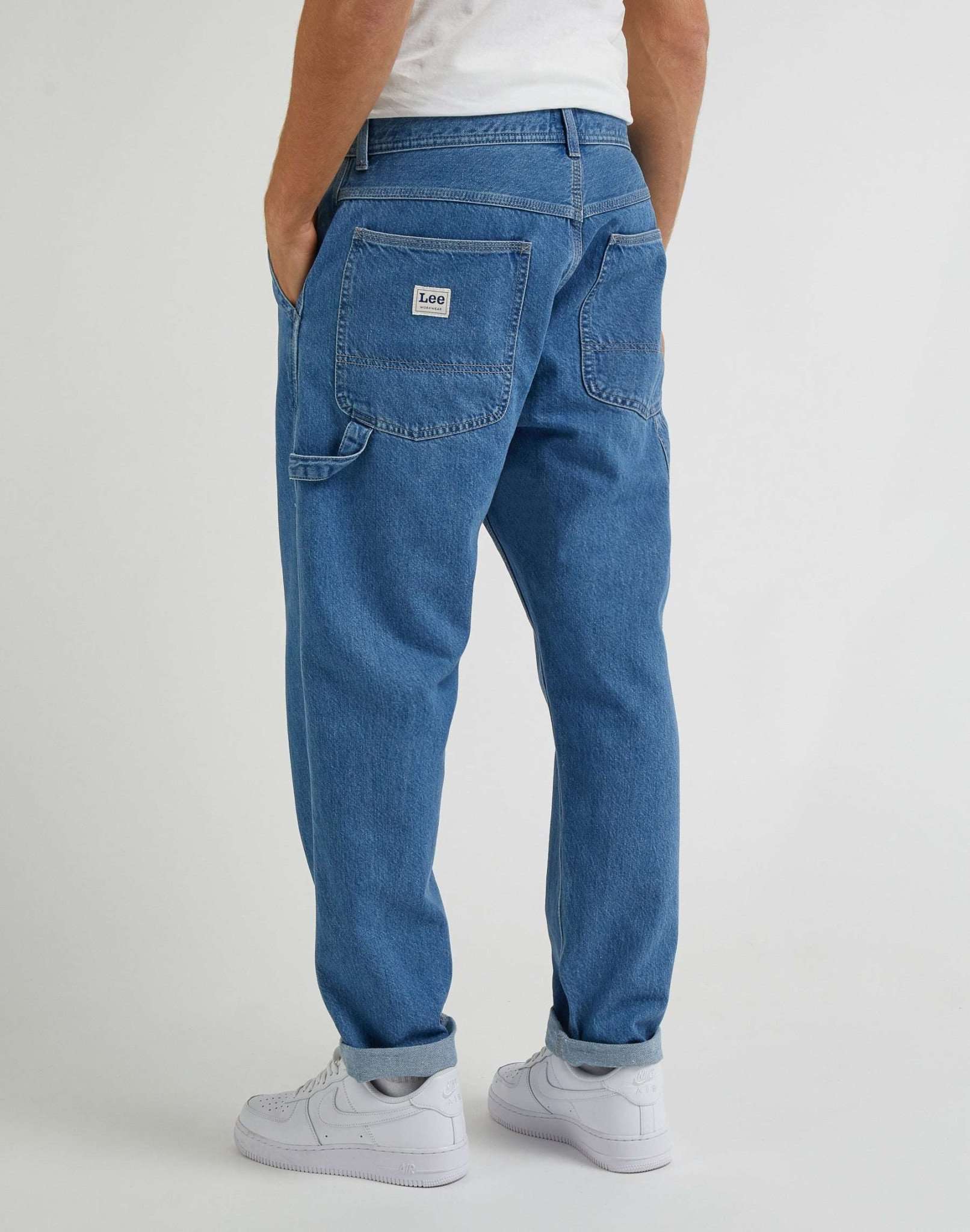 Carpenter in Blue Lines Mid Jeans Lee