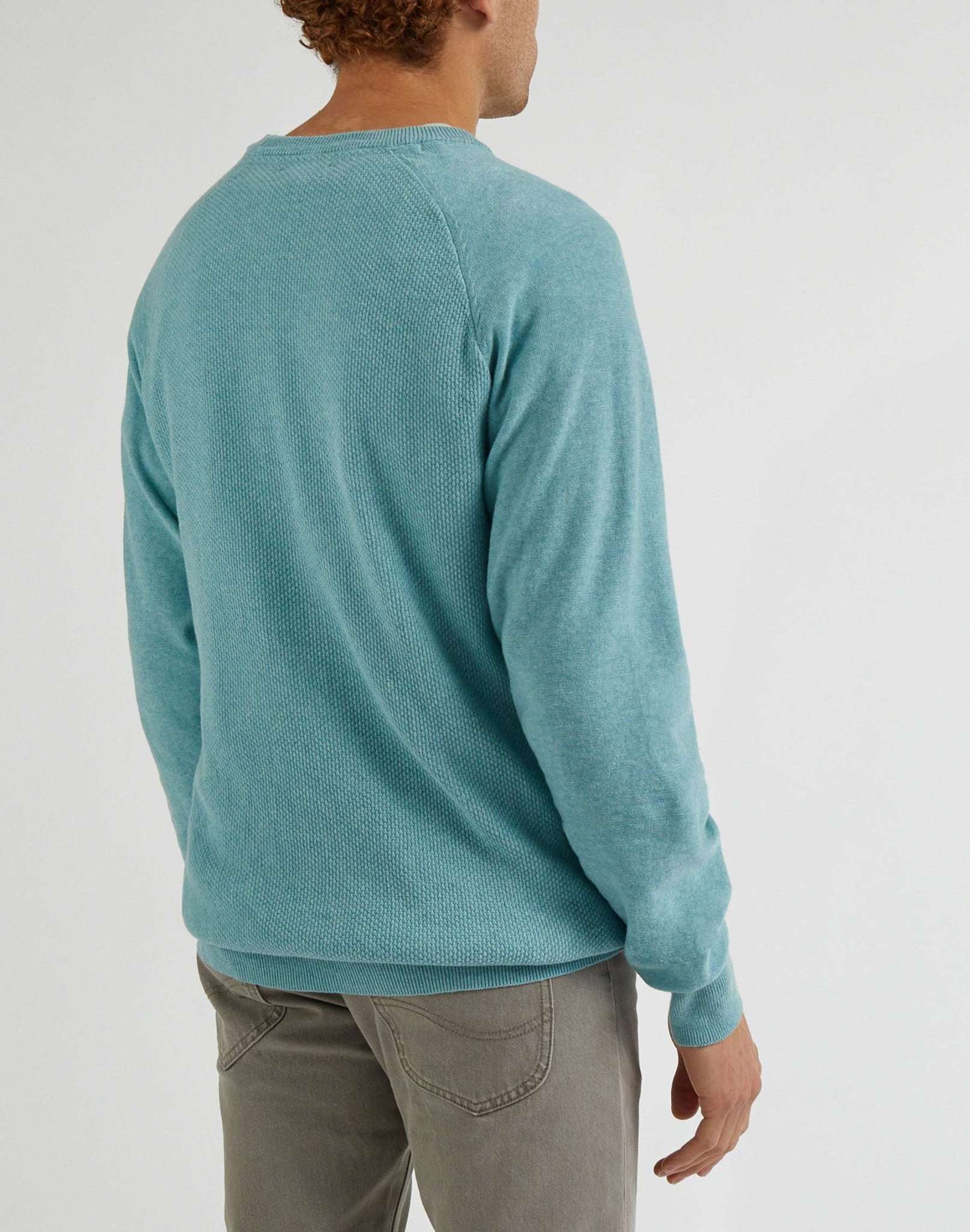 Raglan Crew Knit in Dusty Jade Pullover Lee