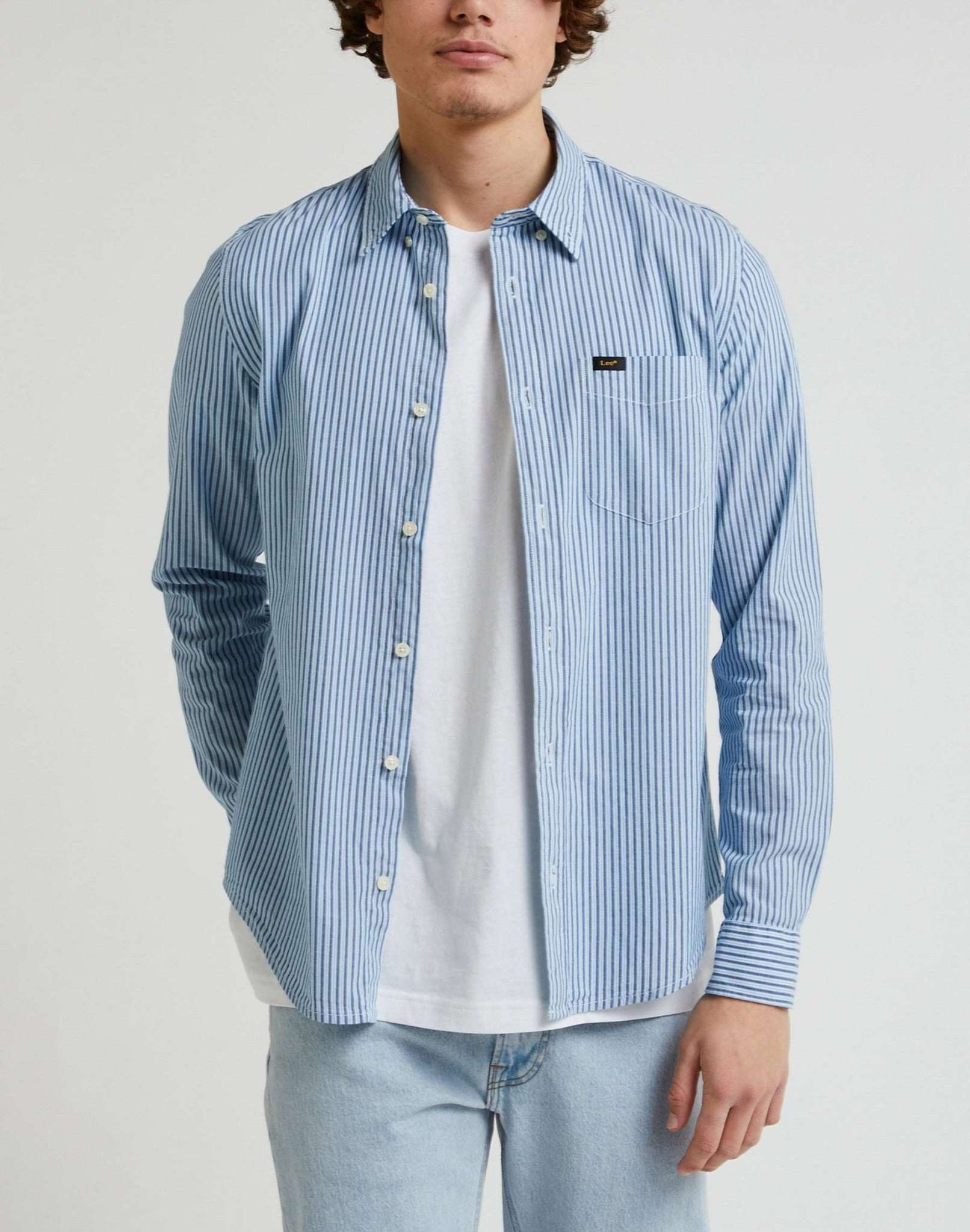Button Down Shirt in Anthem Blue Hemden Lee
