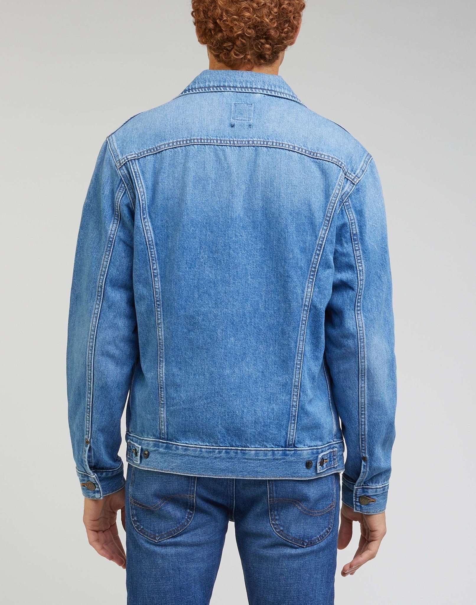 Rider Jacket in Blue Bird Mid Worn Jeansjacken Lee