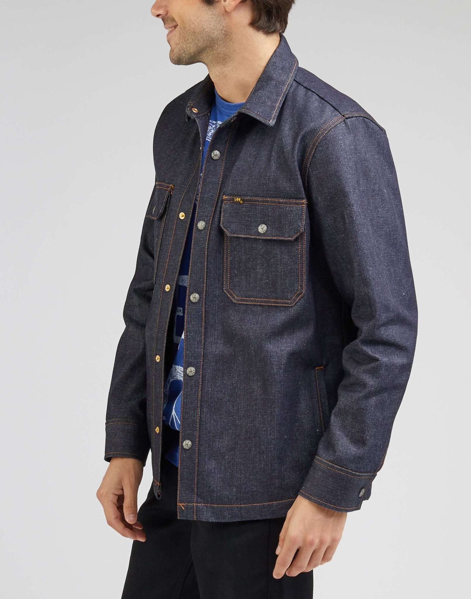 101 Denim Overshirt in Dry Jacken Lee   