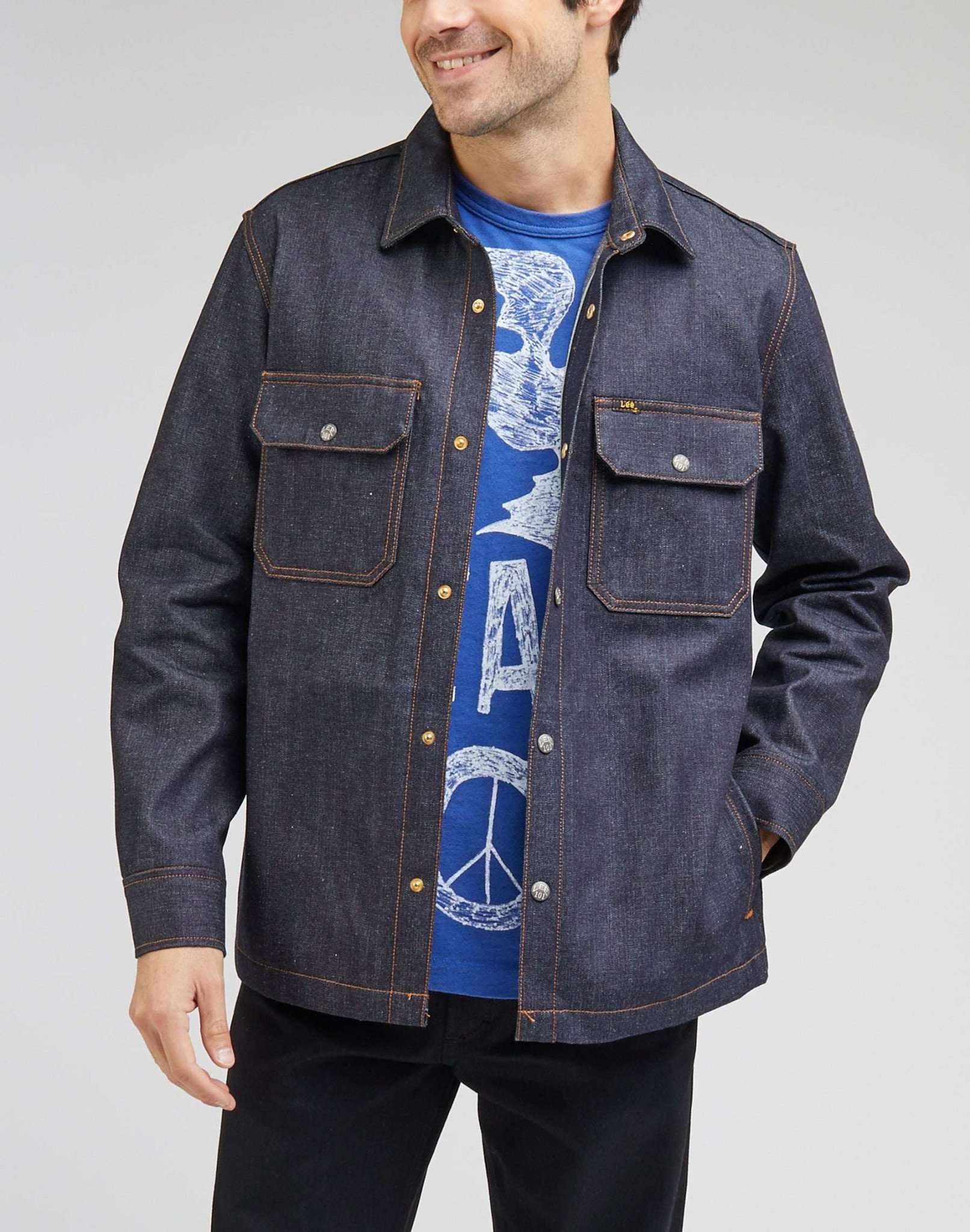 101 Denim Overshirt in Dry Jacken Lee   