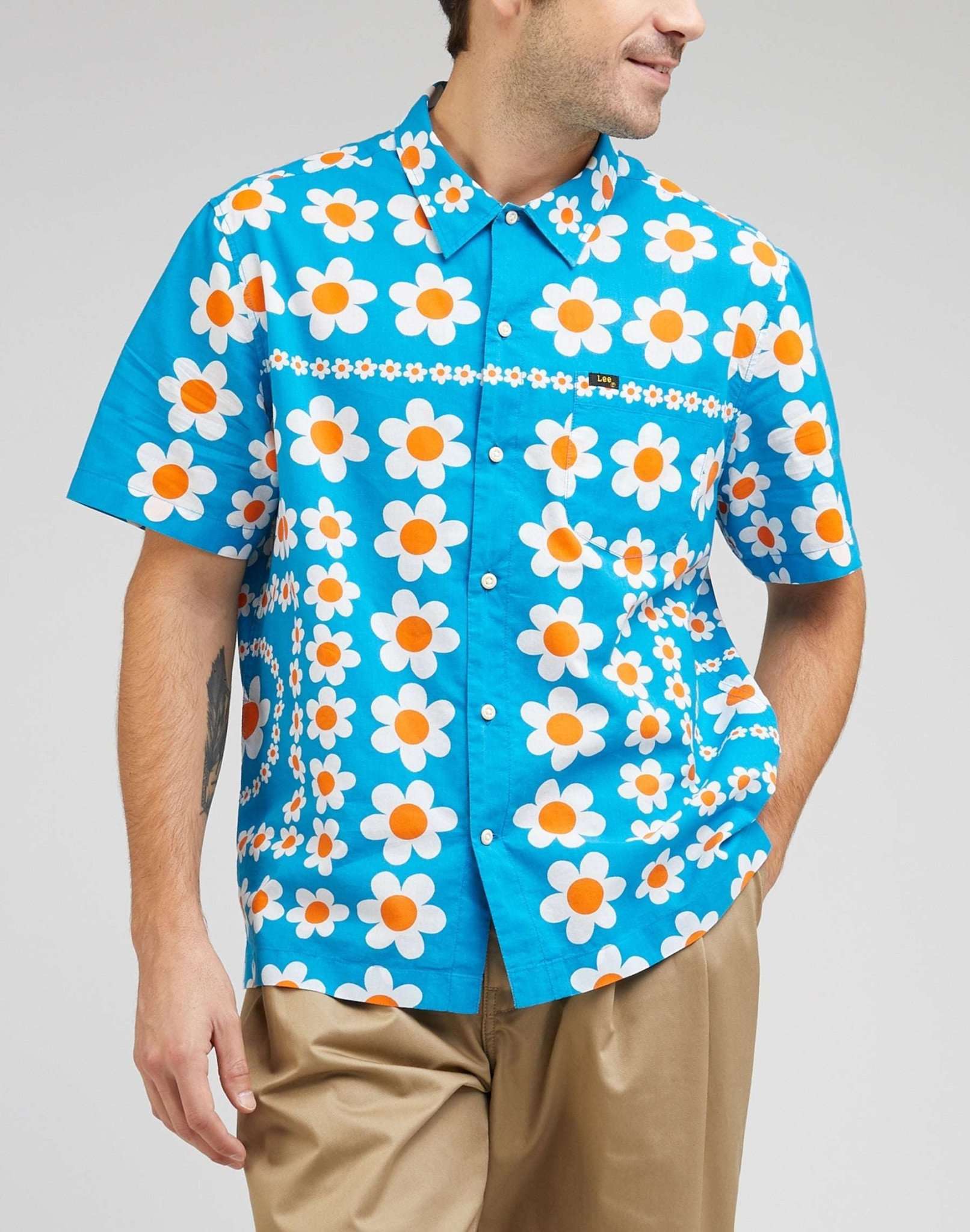 101 Resort Shirt in Orange Crush Hemden Lee   