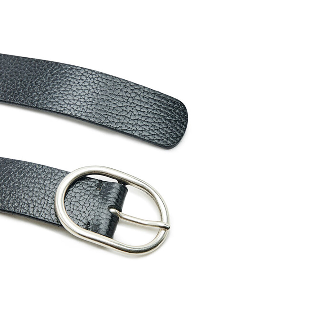 Wide Leather Belt in Black Gürtel Lee
