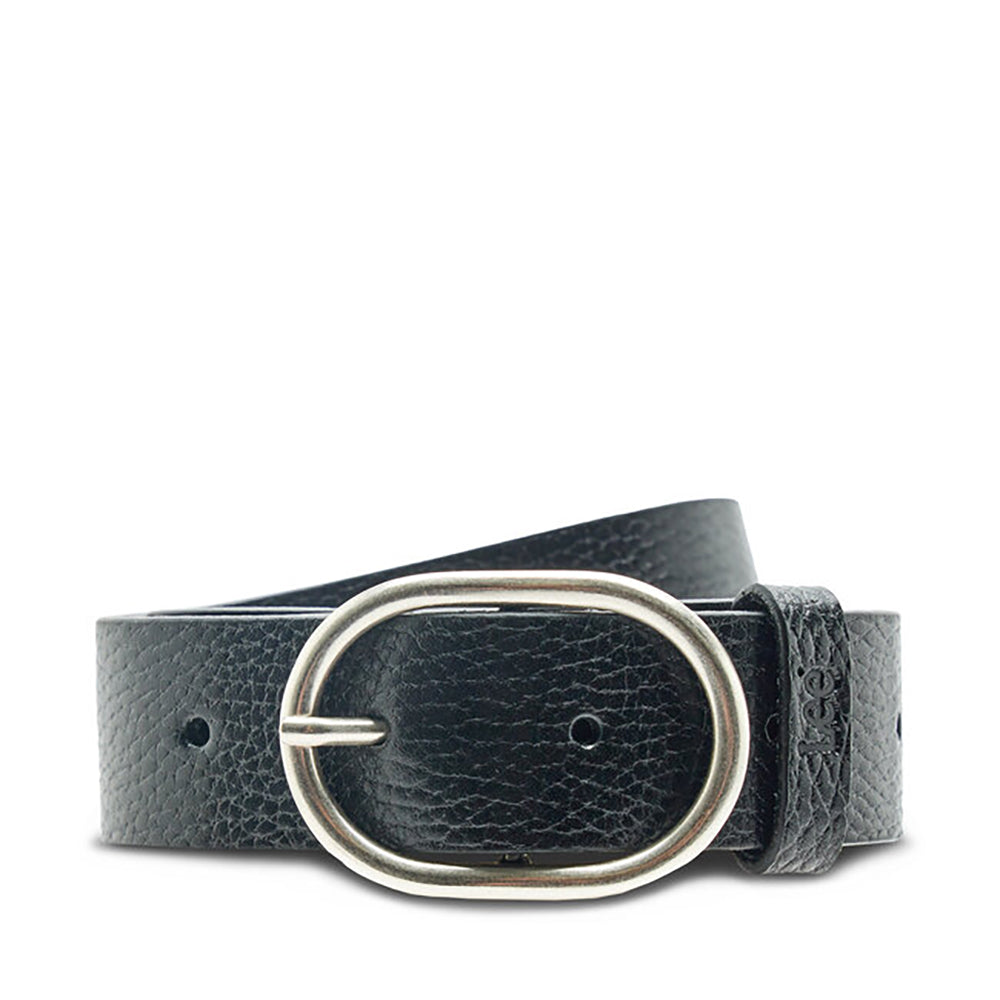 Wide Leather Belt in Black Gürtel Lee   
