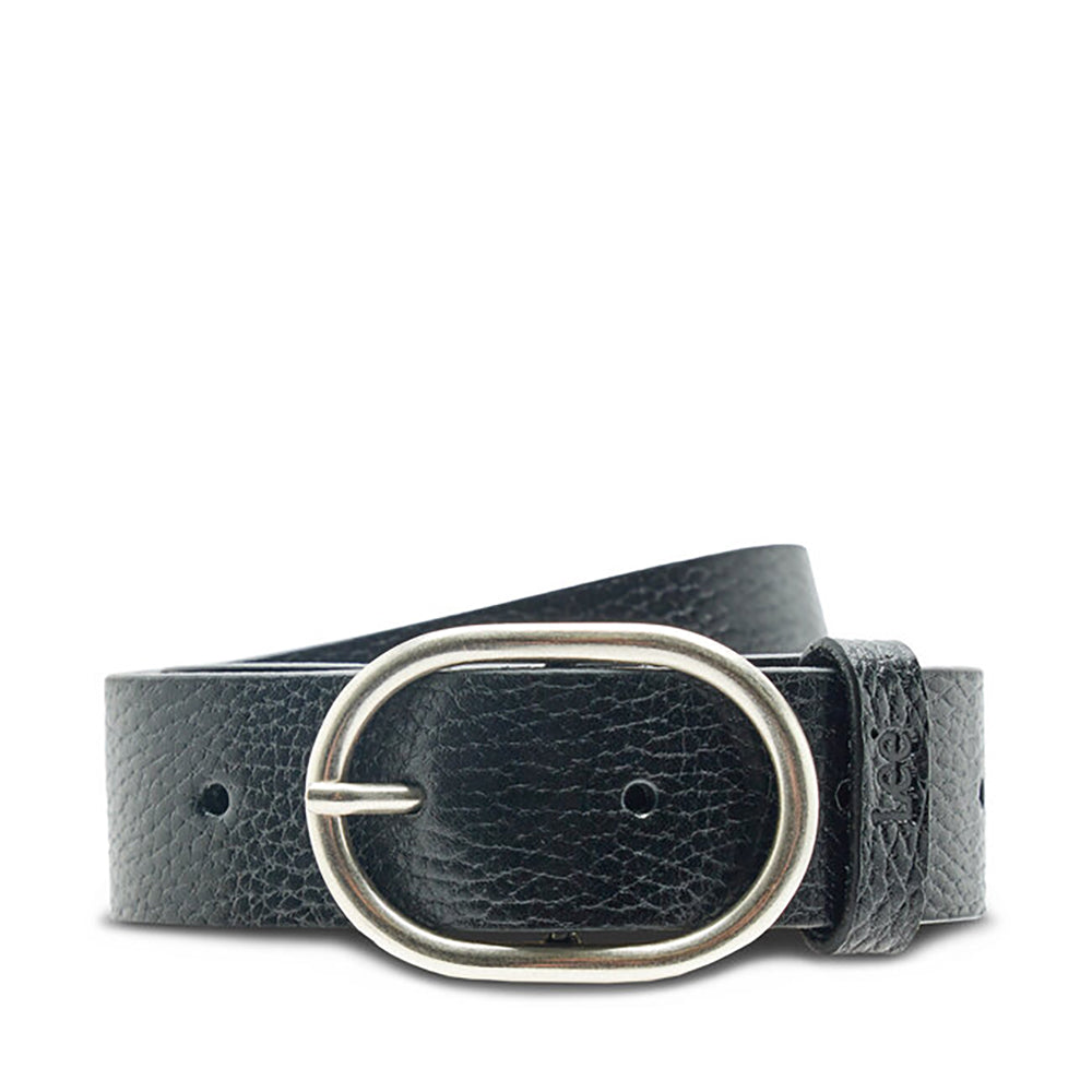 Wide Leather Belt in Black Gürtel Lee