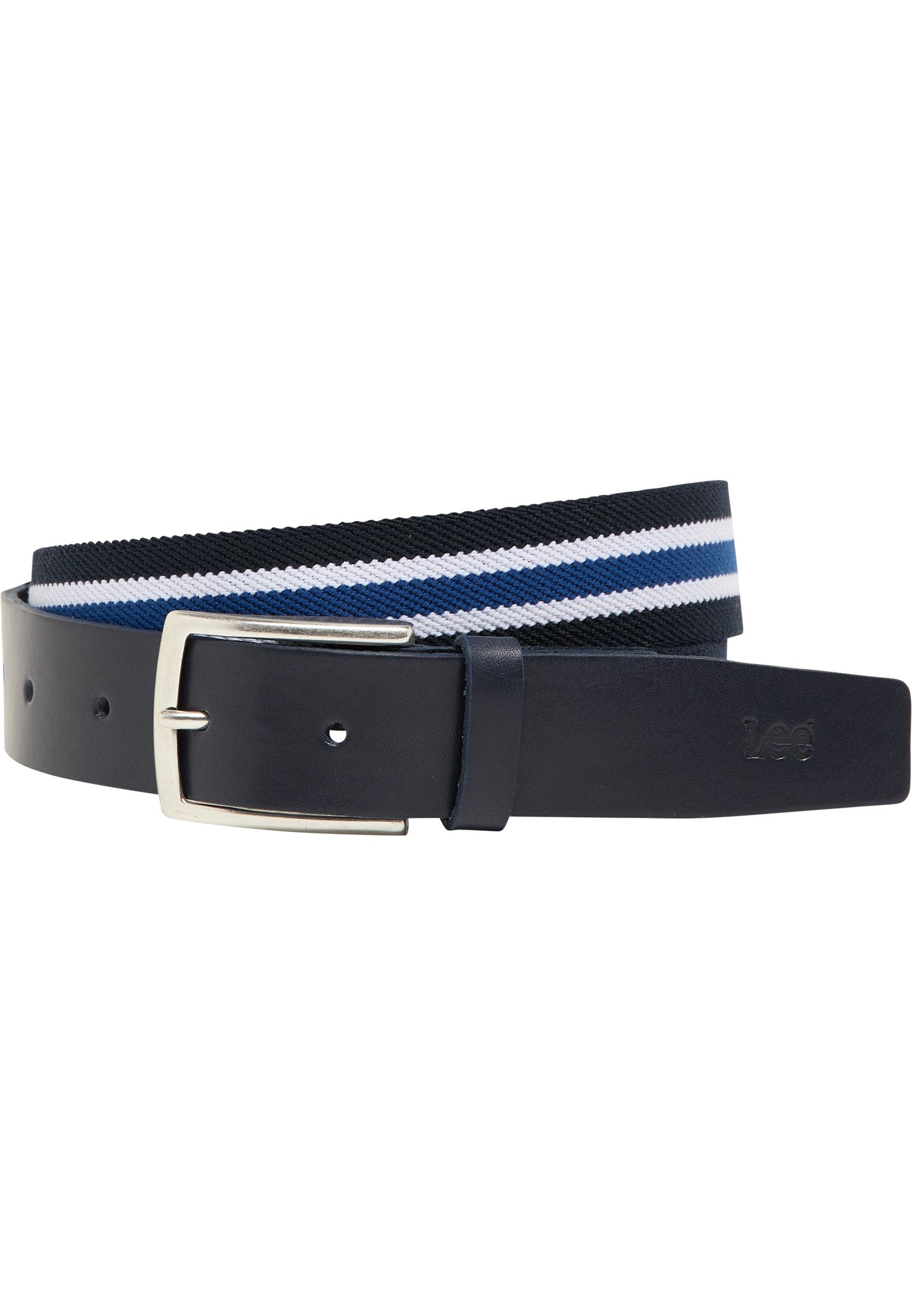 Striped Webbing Belt in Sky Captain Gürtel Lee