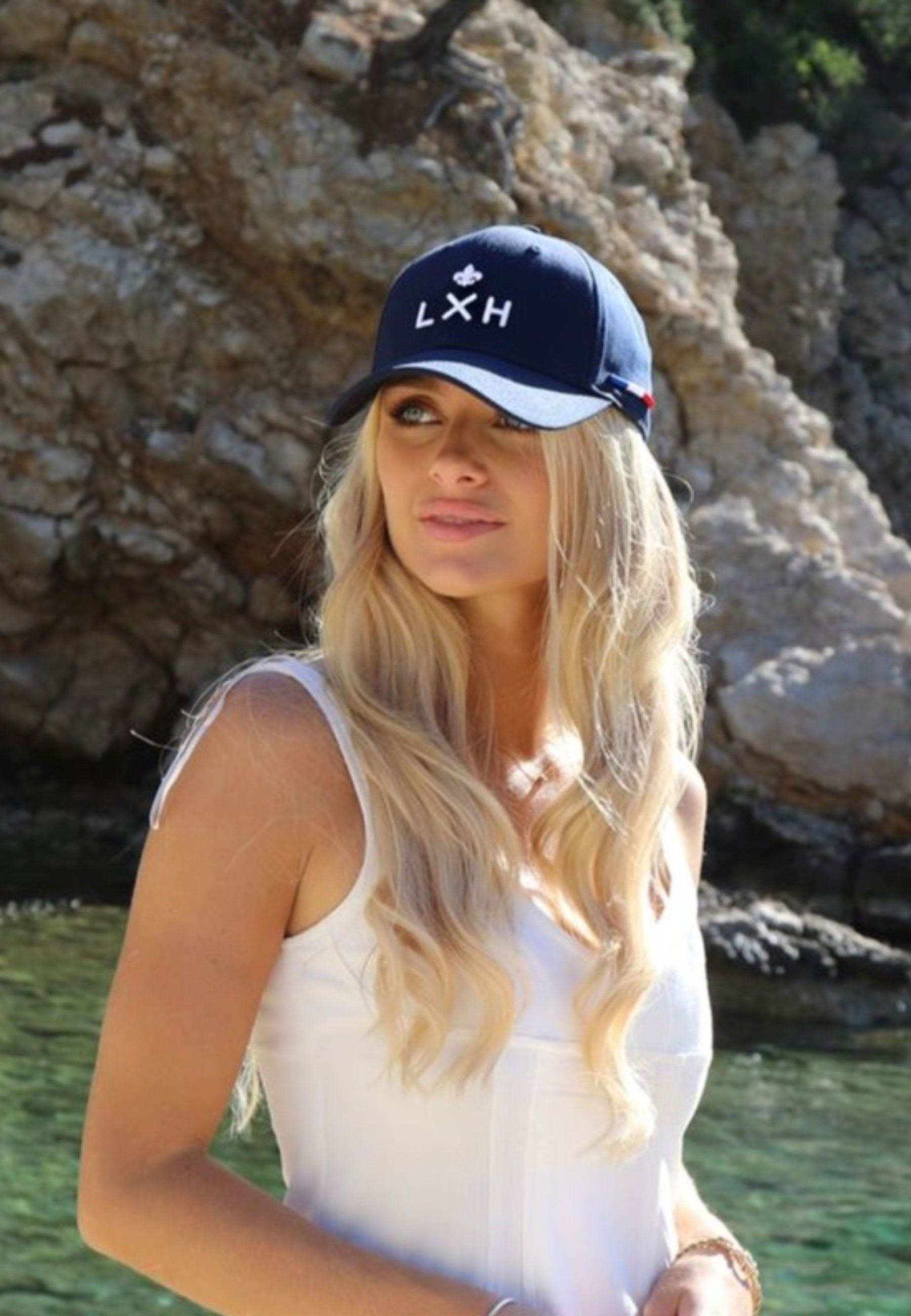 Casquette Coton - Paris in Bleu Marine Caps LXH   