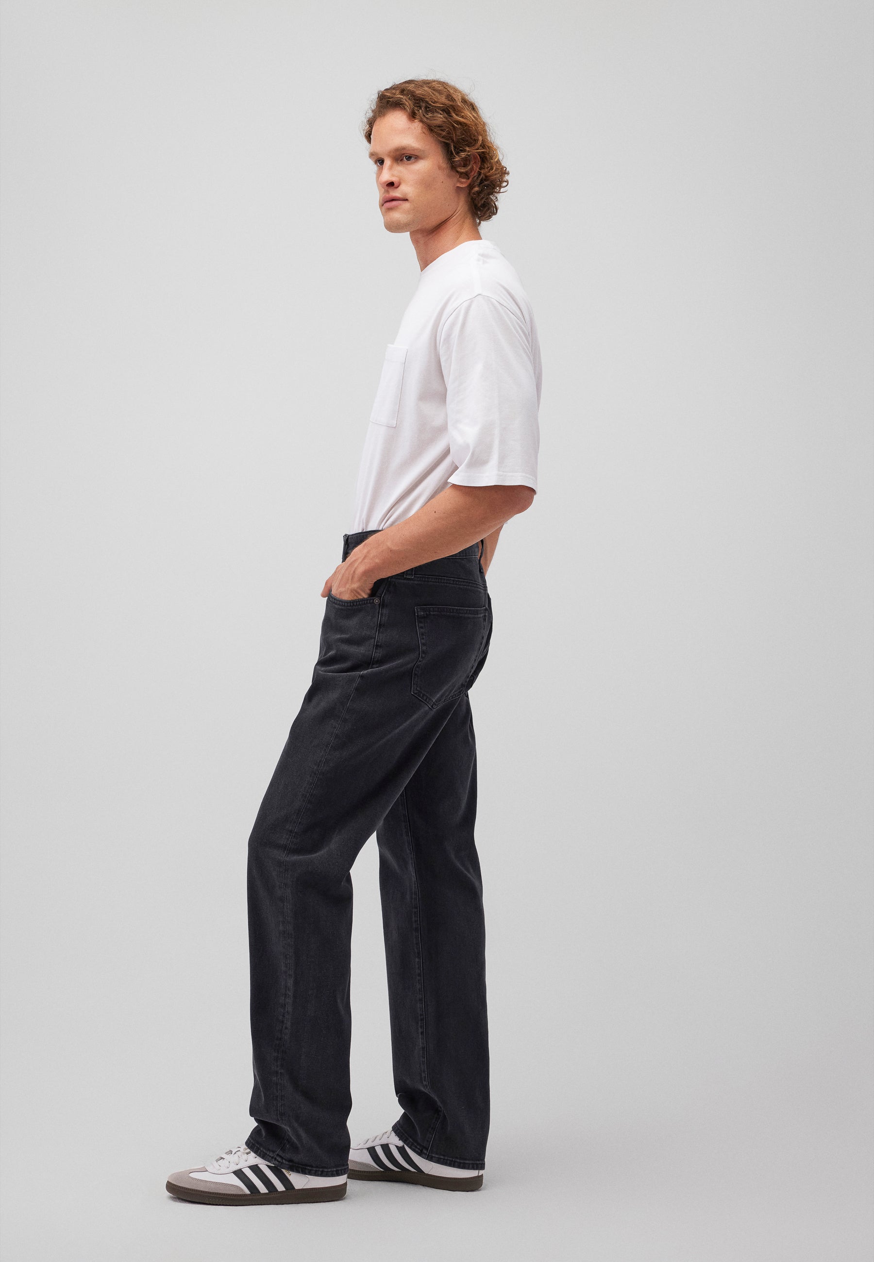 Lisbon in Smoke Str Jeans Mavi