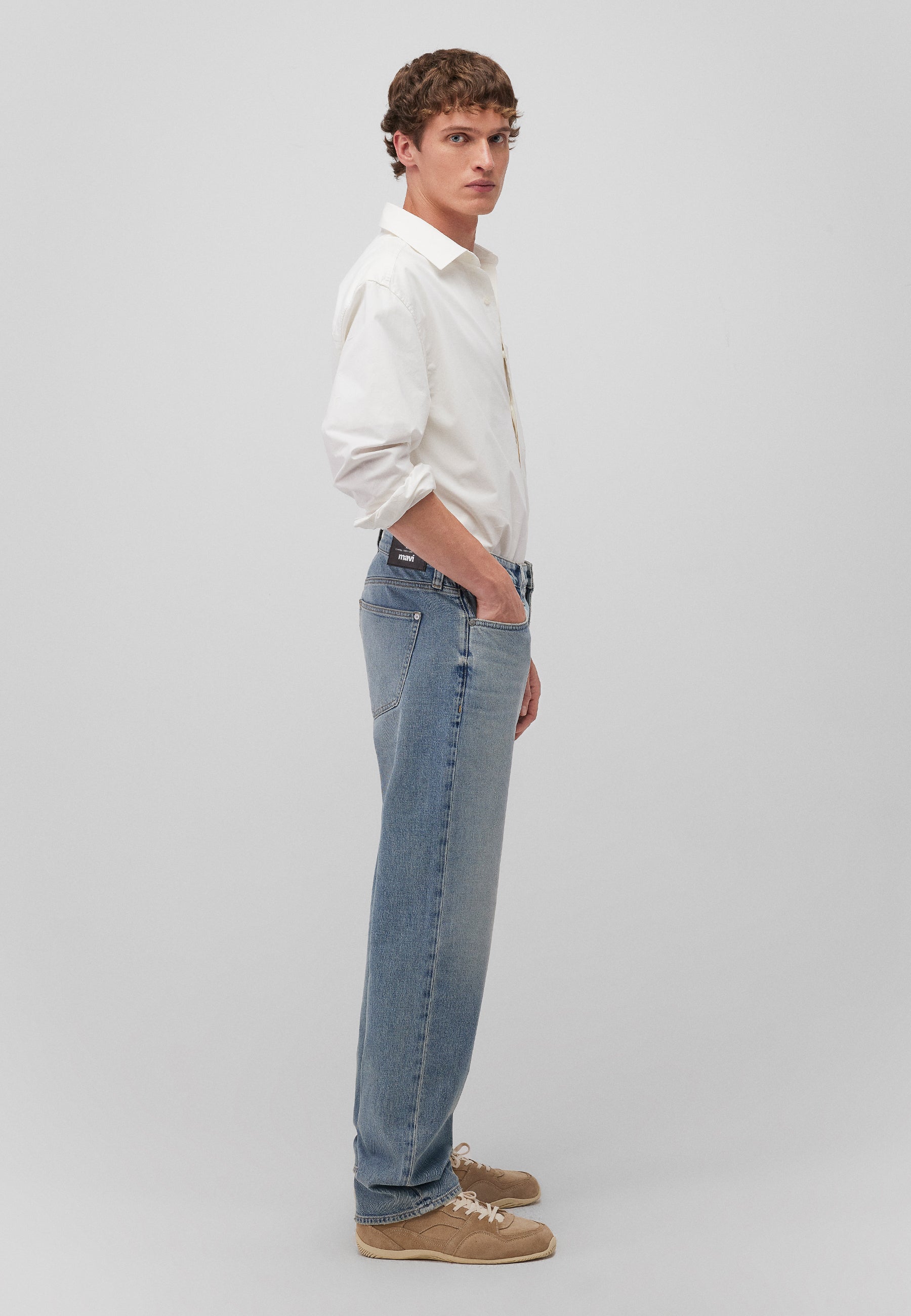 Lisbon in Foggy Used Vintage Jeans Mavi