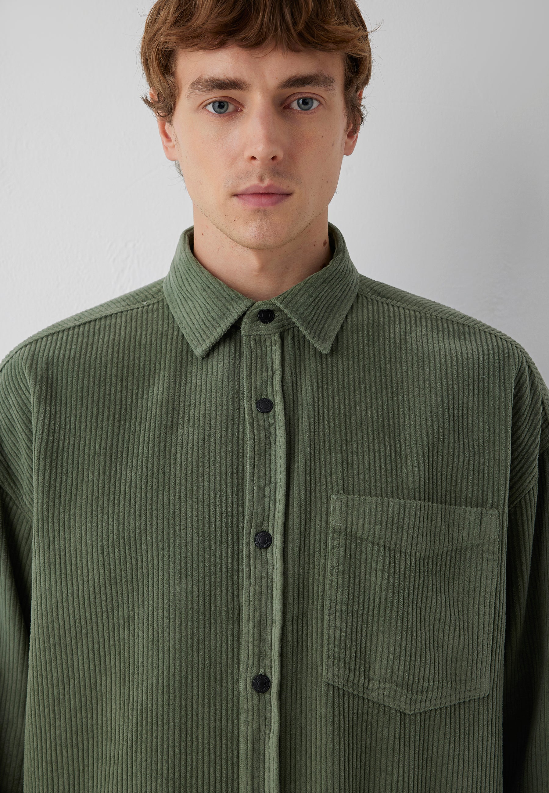 Cordhemd Long Sleeve in Agave Green Hemden Mavi