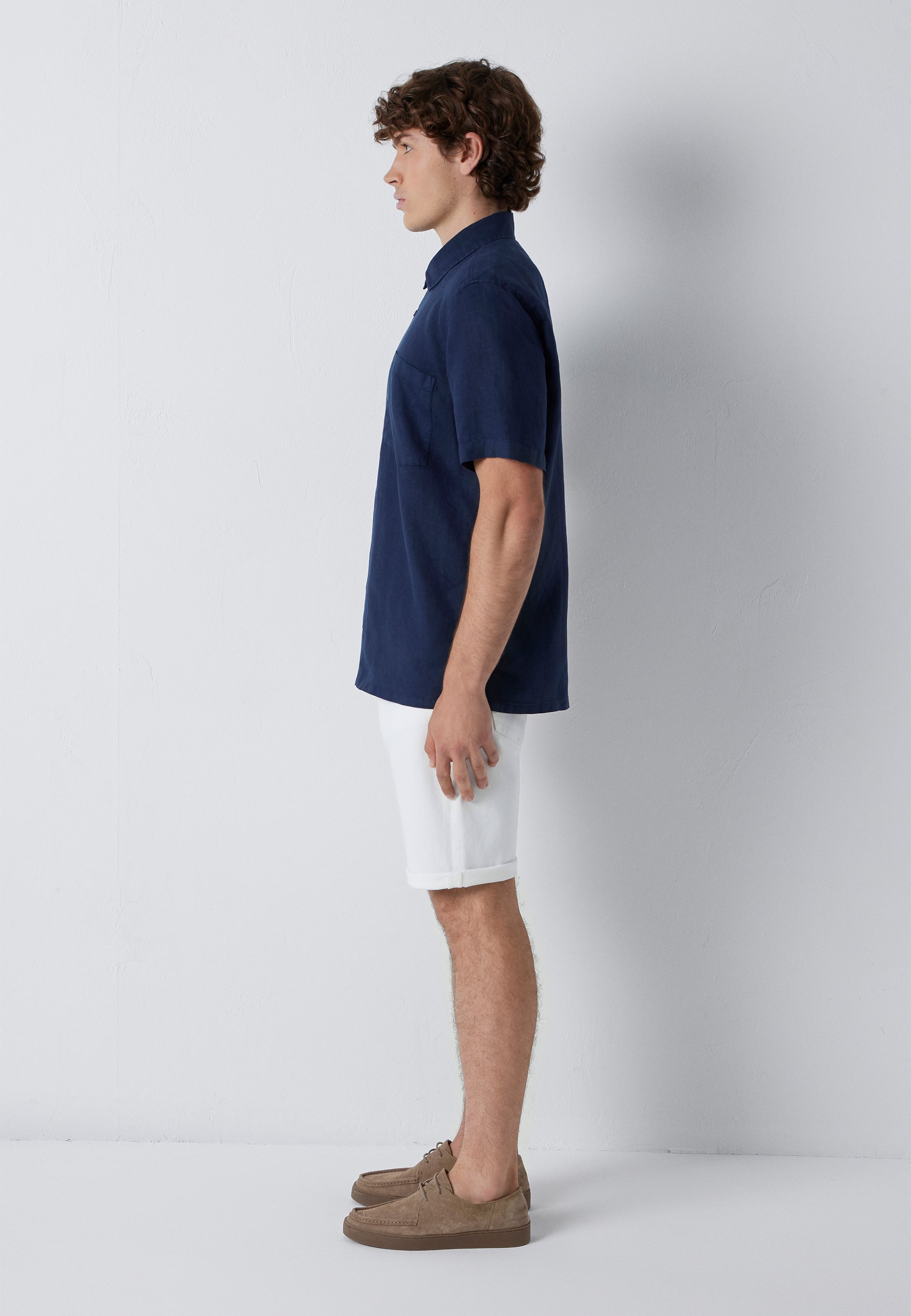 Short Sleeve Shirt in Navy Blazer Hemden Mavi