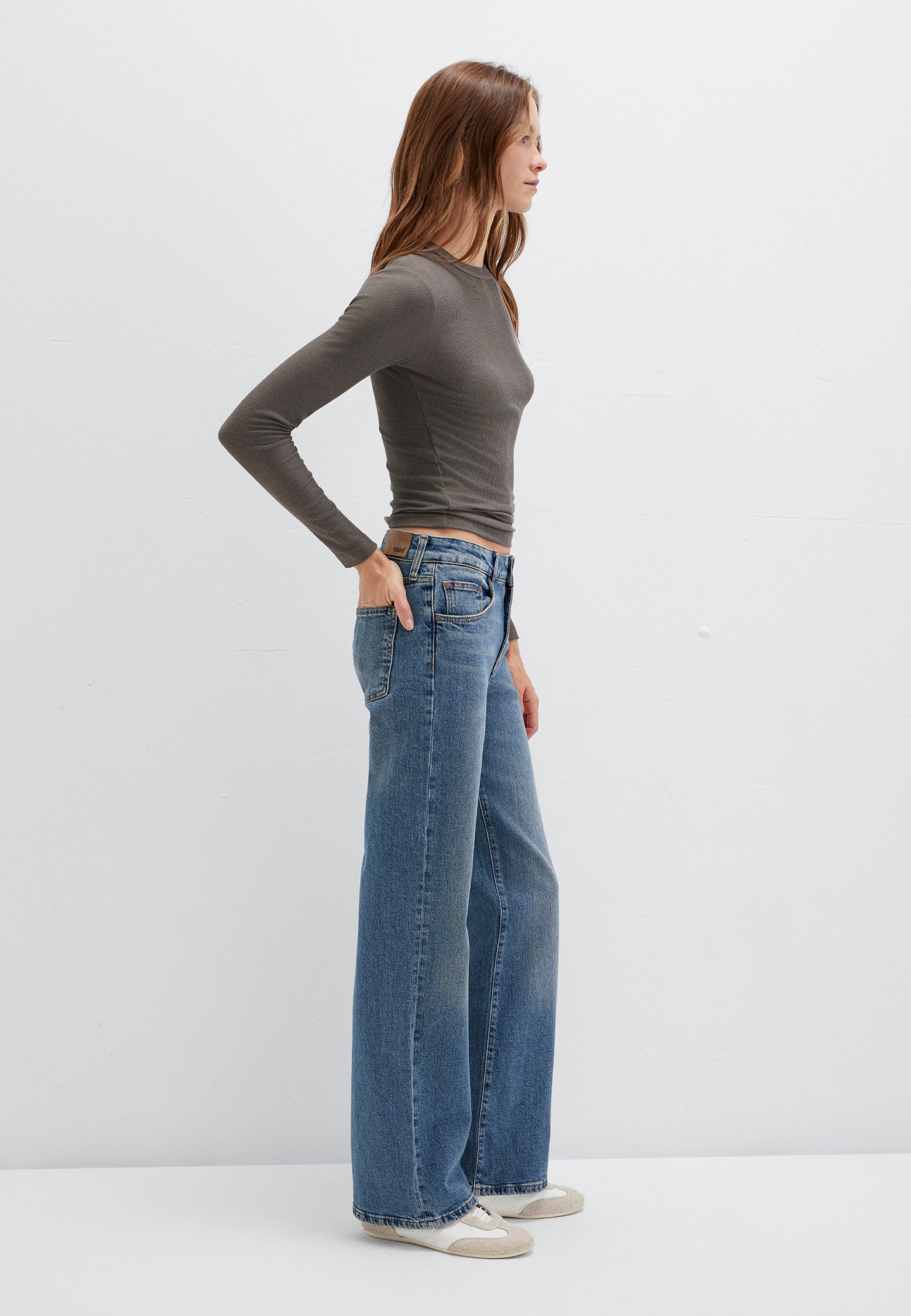 Ibiza in Mid Shaded 90S Jeans Mavi