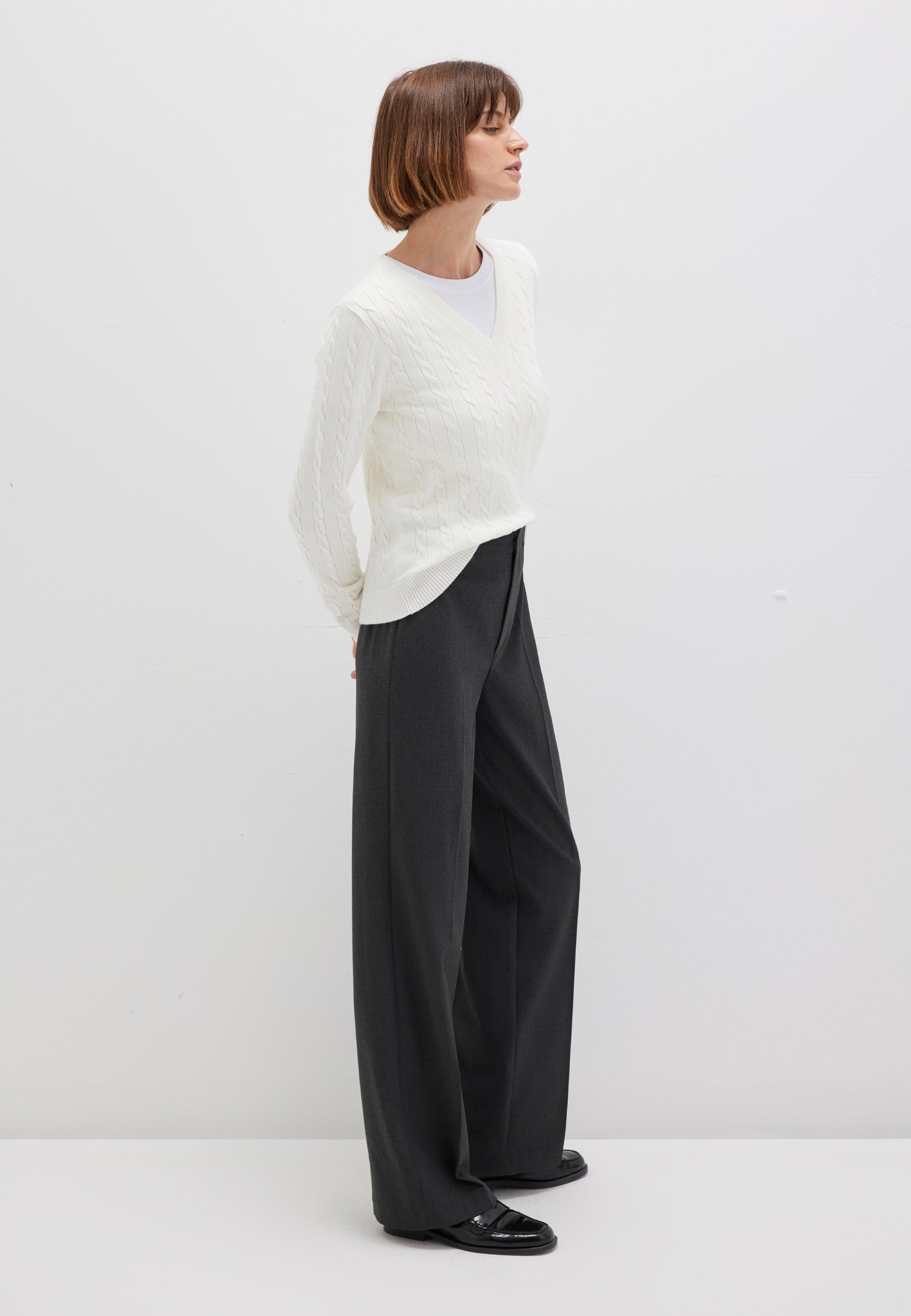 Woven Pant in Anthracite Melange Hosen Mavi