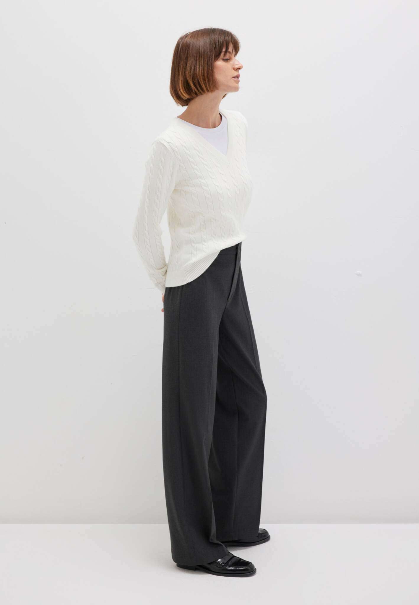 Woven Pant in Anthracite Melange Hosen Mavi