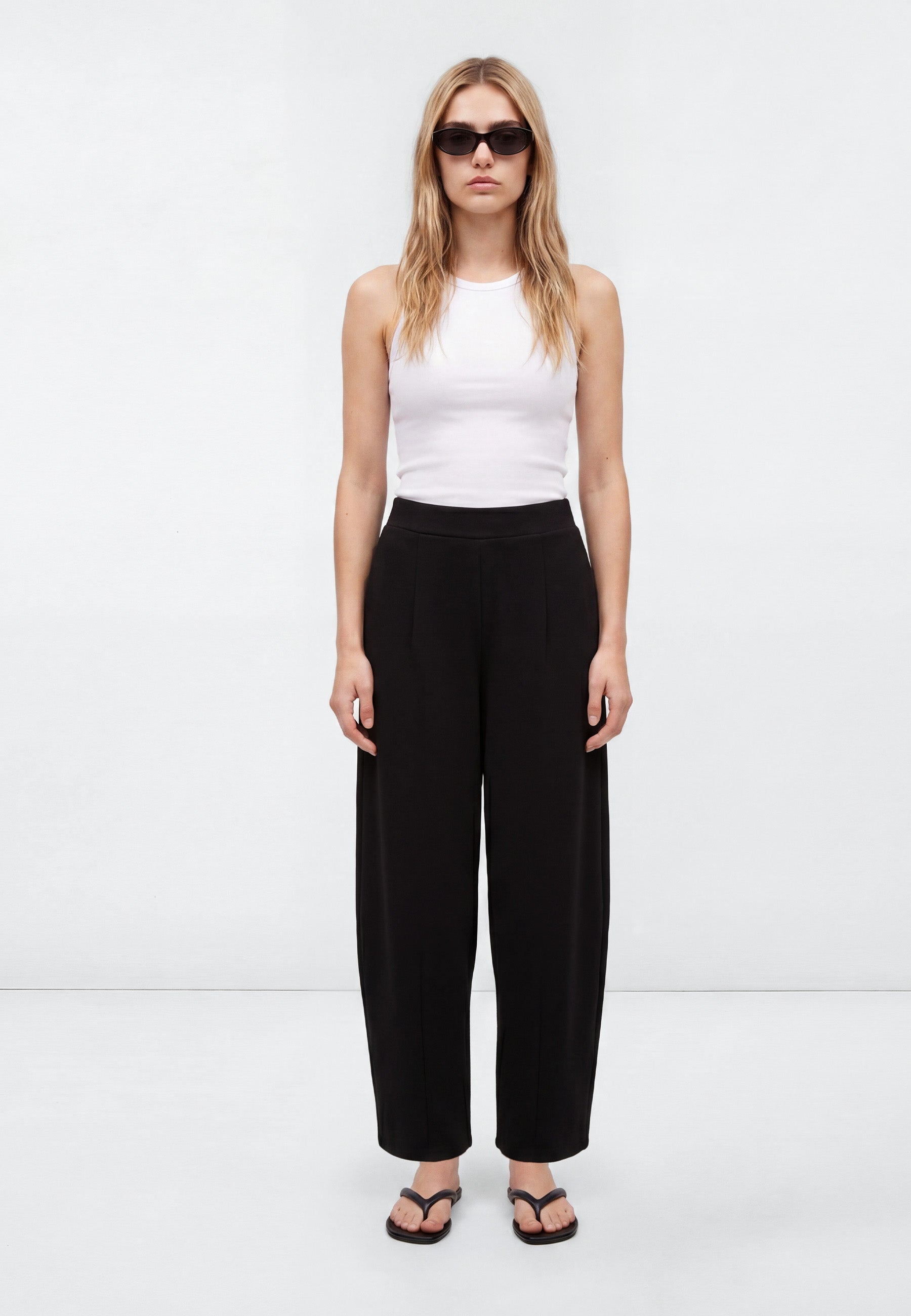 Knit Pants in Jet Black