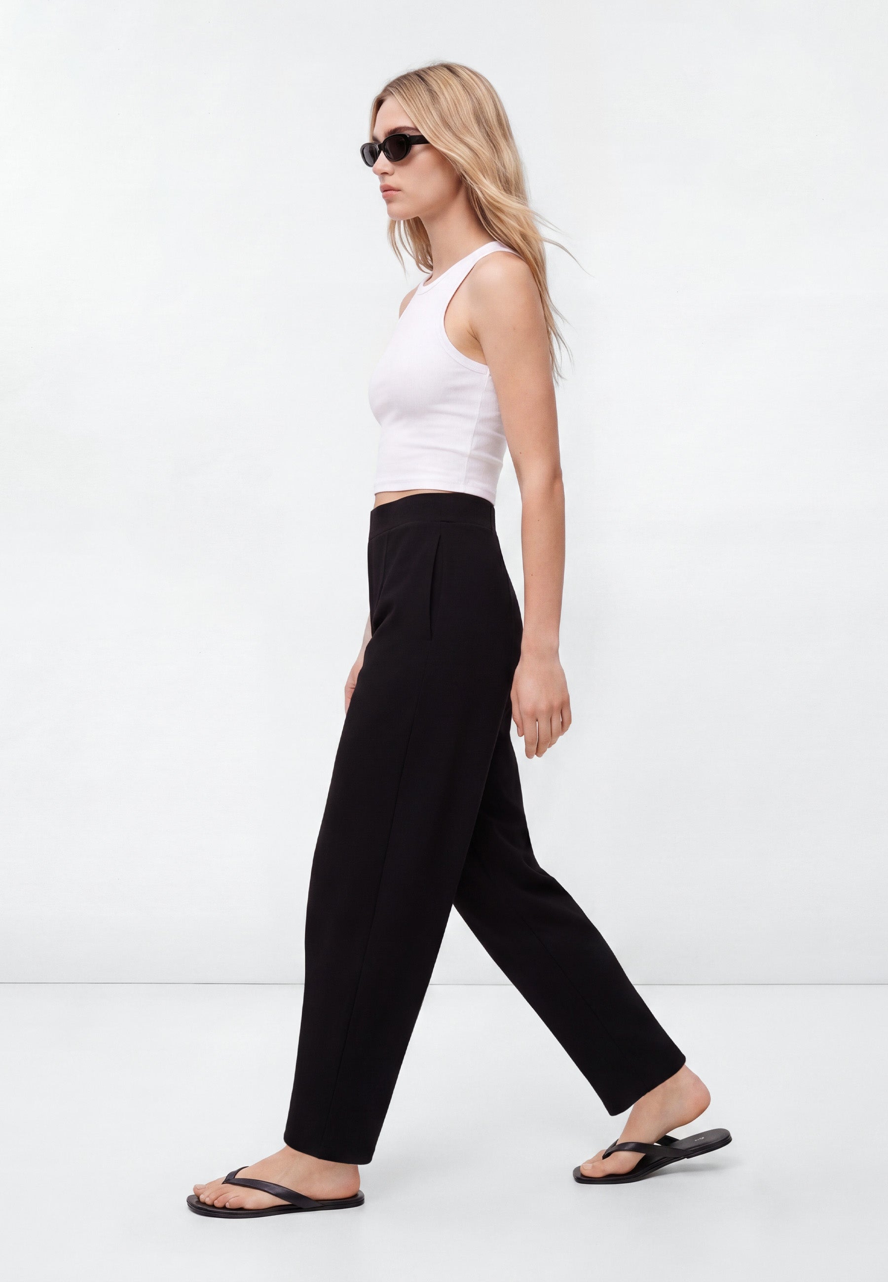 Knit Pants in Jet Black