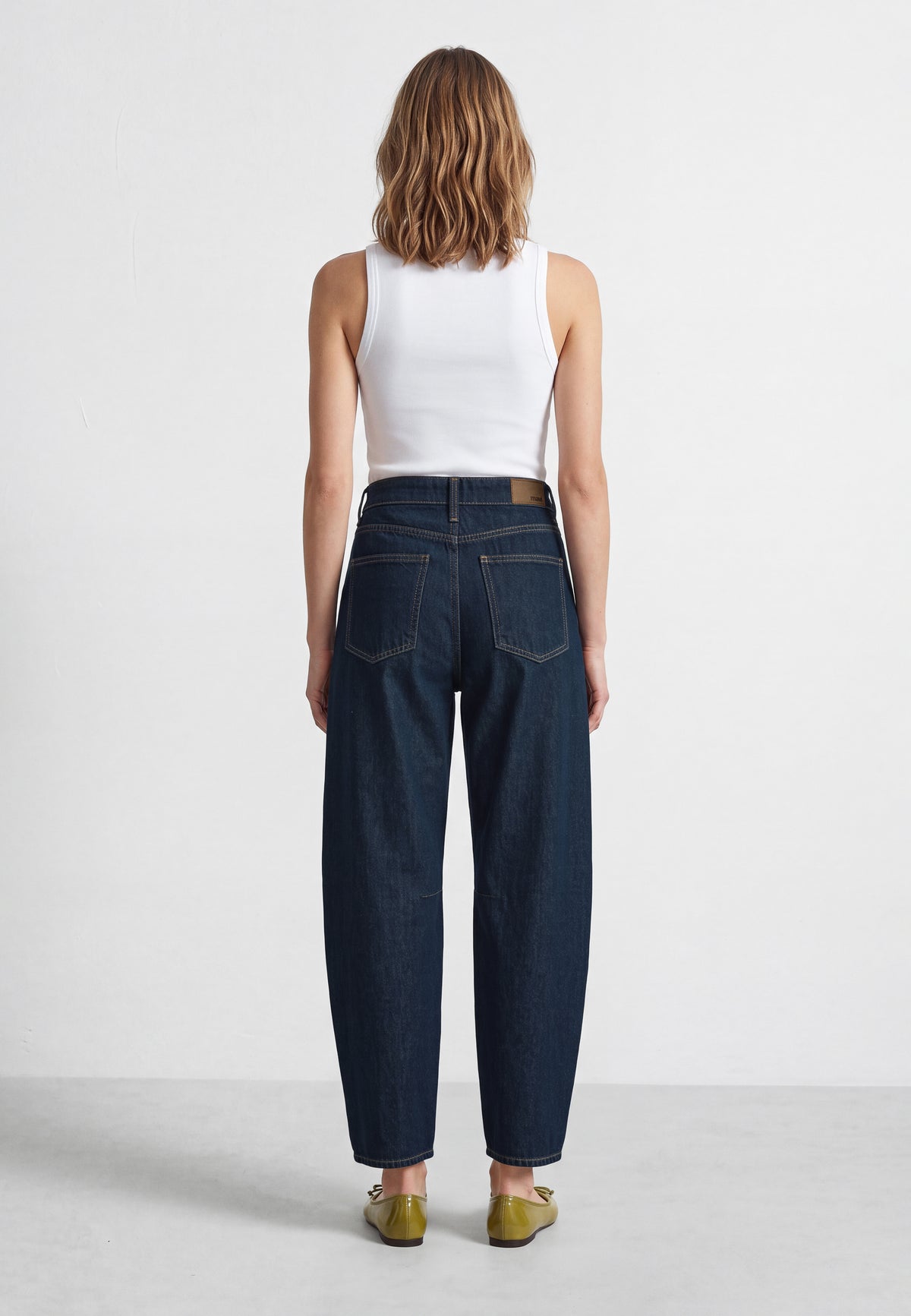 Jeans Leila With Cut in Rinse 90S Jeans Mavi