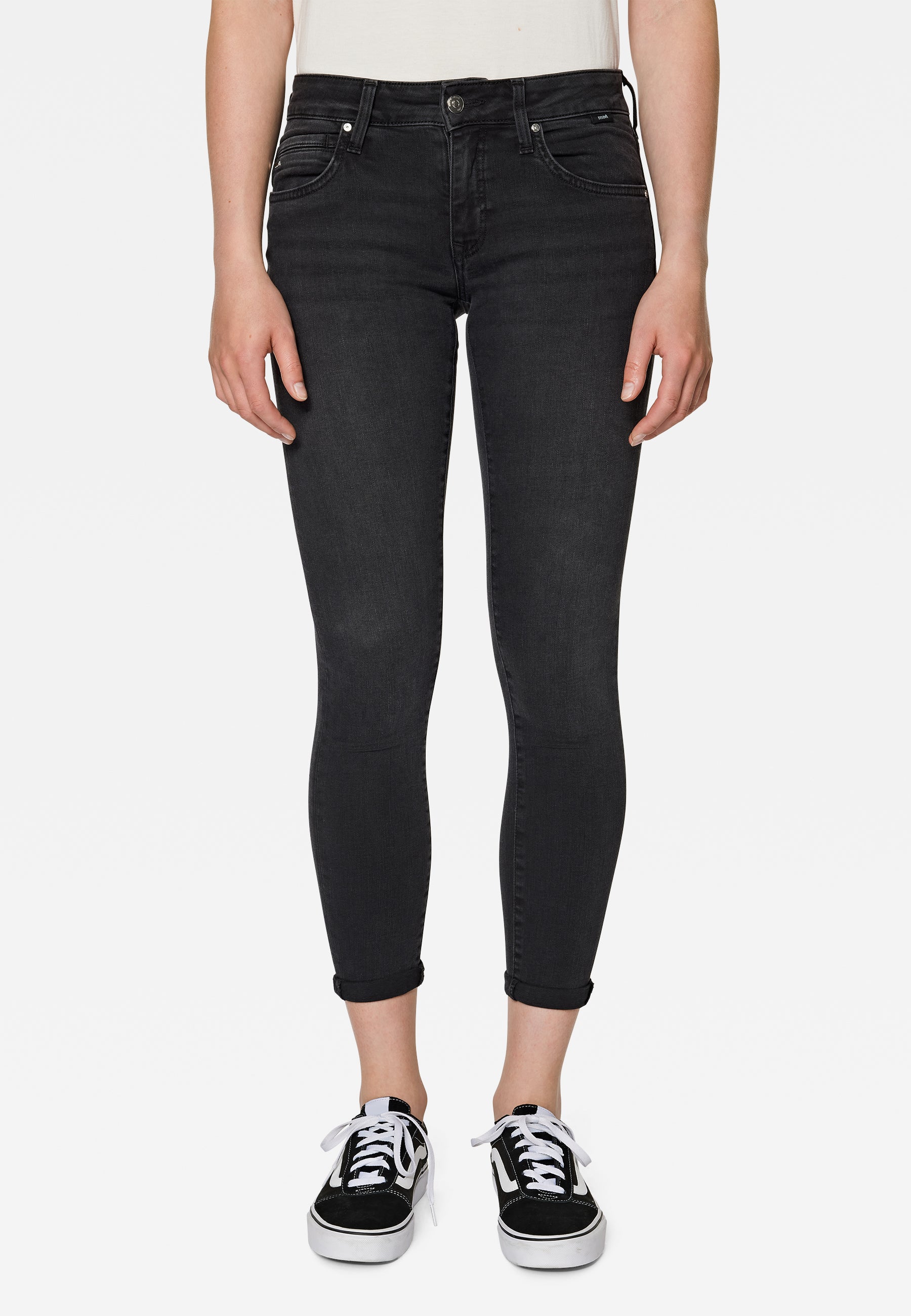Lexy in Mid Smoke Glam Jeans Mavi