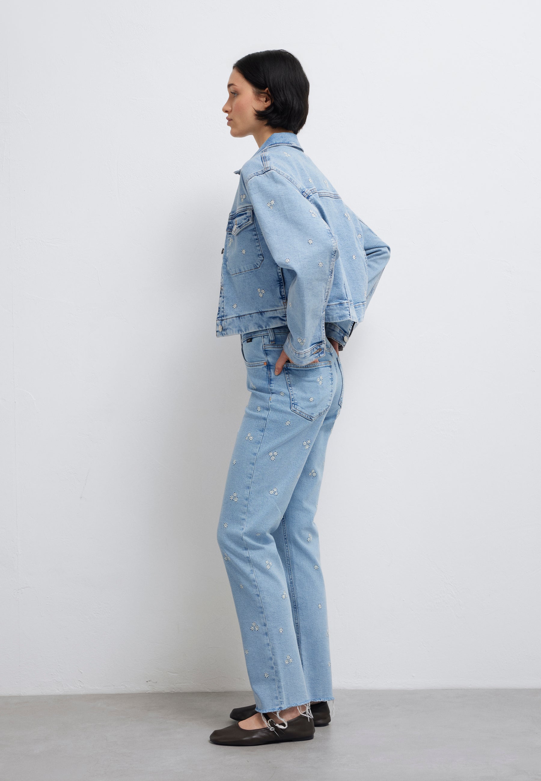 Maren in Lt Blue Denim Jacken Mavi
