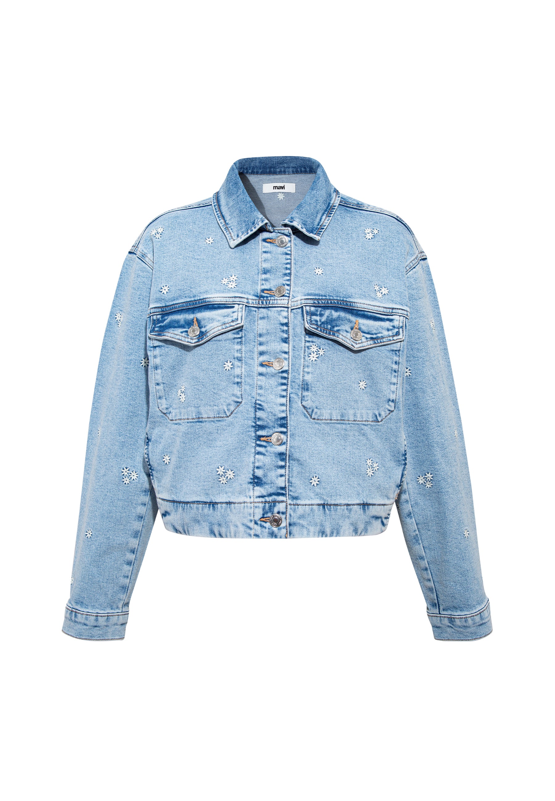 Maren in Lt Blue Denim Jacken Mavi