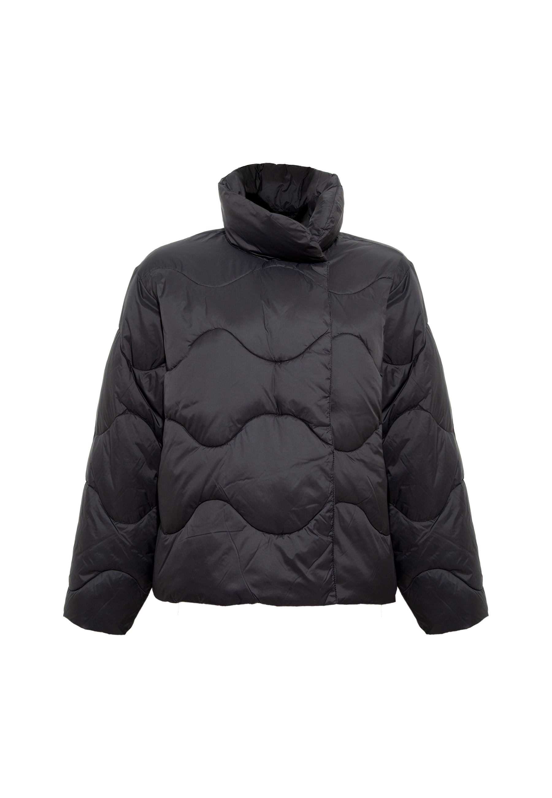 High Collar Jacket in Black