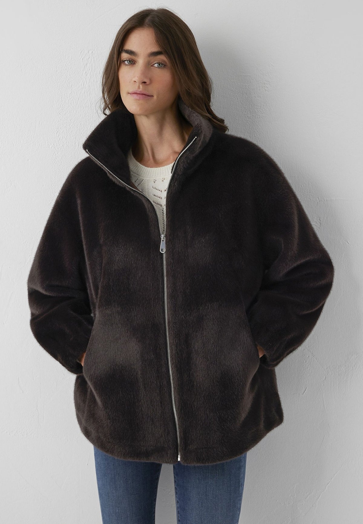 Jacke High Neck in After Dark Jacken Mavi