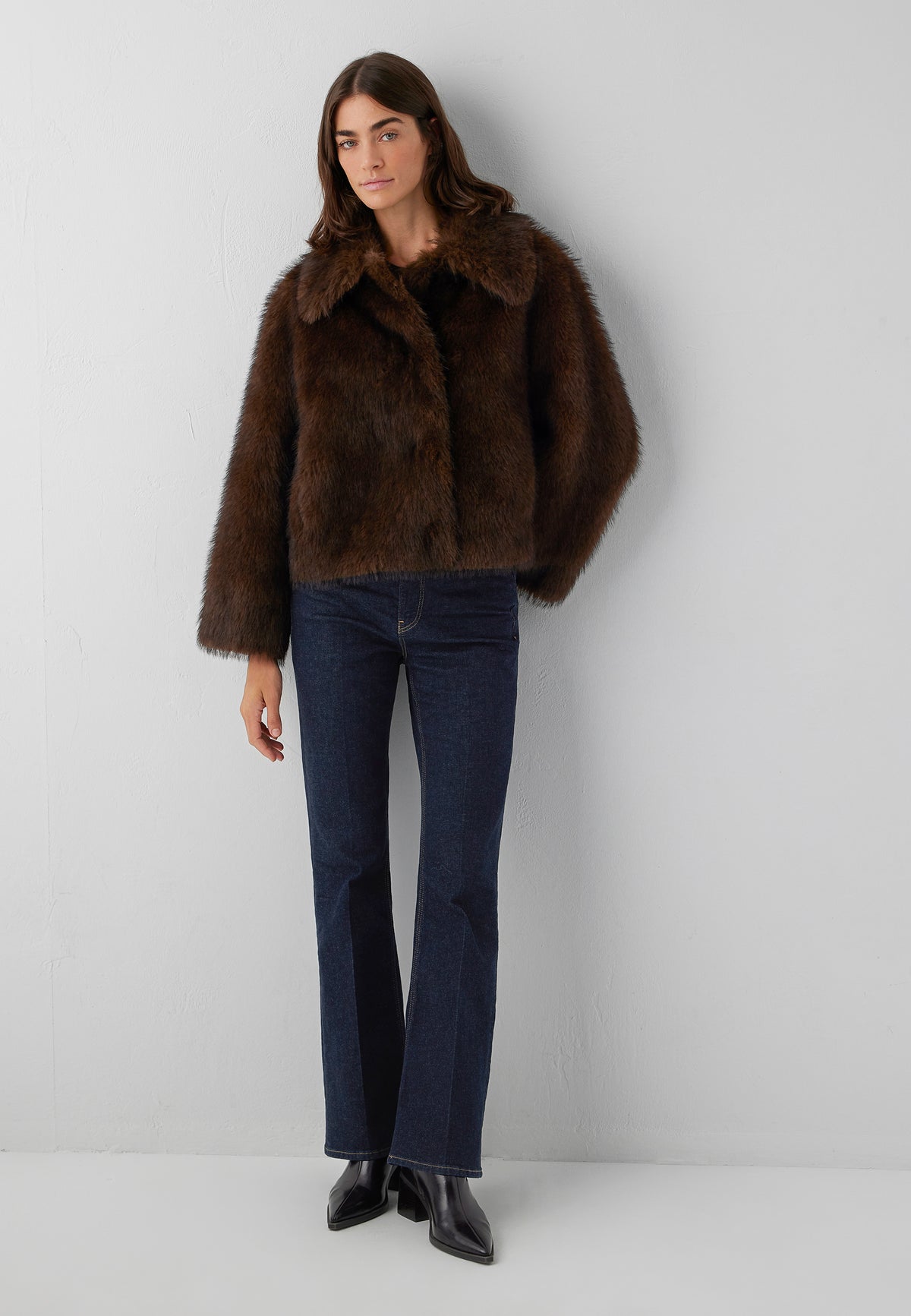 Kunstfelljacke in Chestnut Jacken Mavi