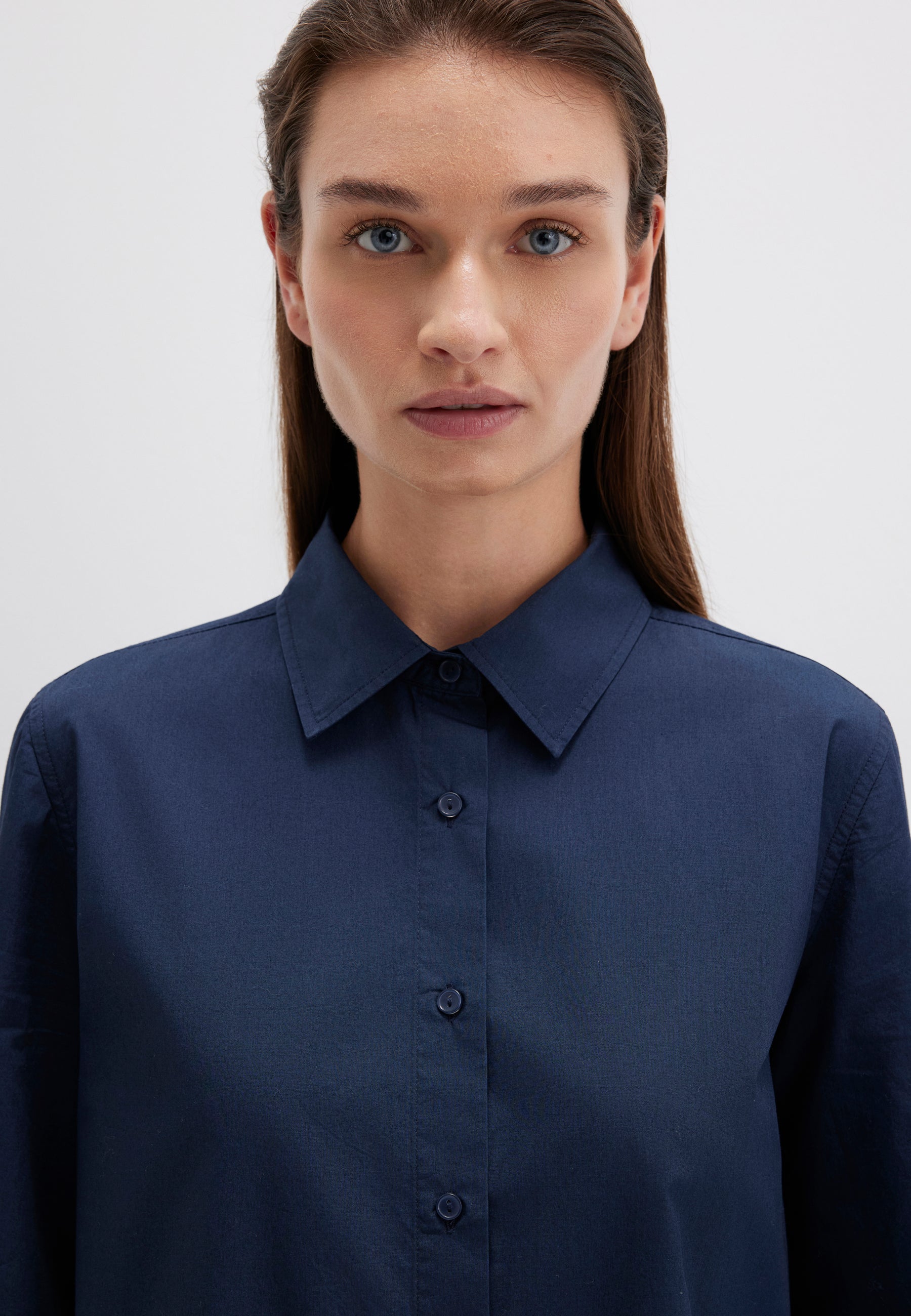 Long Sleeve Shirt in Navy Blazer Hemden Mavi