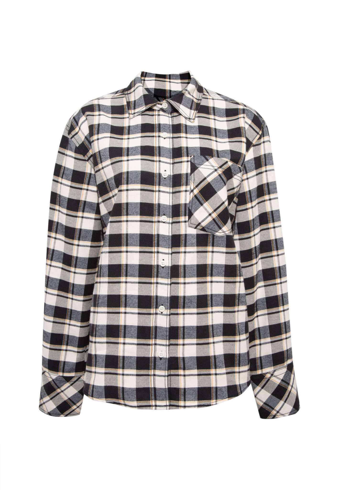 Woven Shirt in Brown Check Hemden Mavi