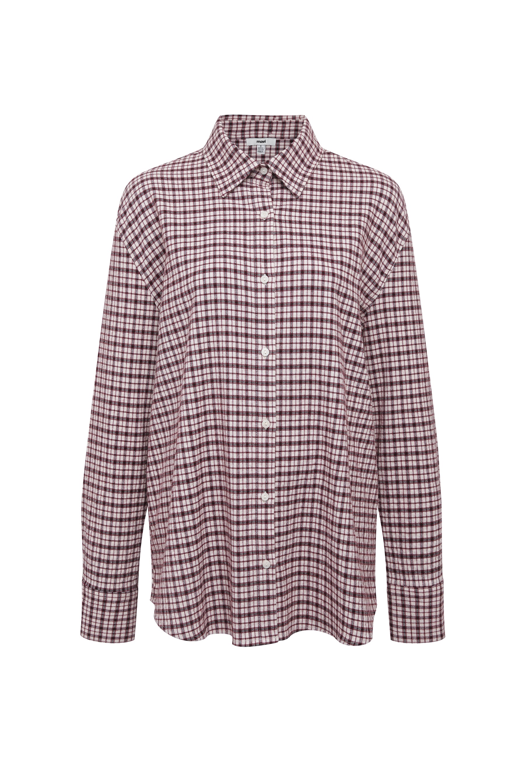 Bluse Check in Cherry Check Hemden Mavi